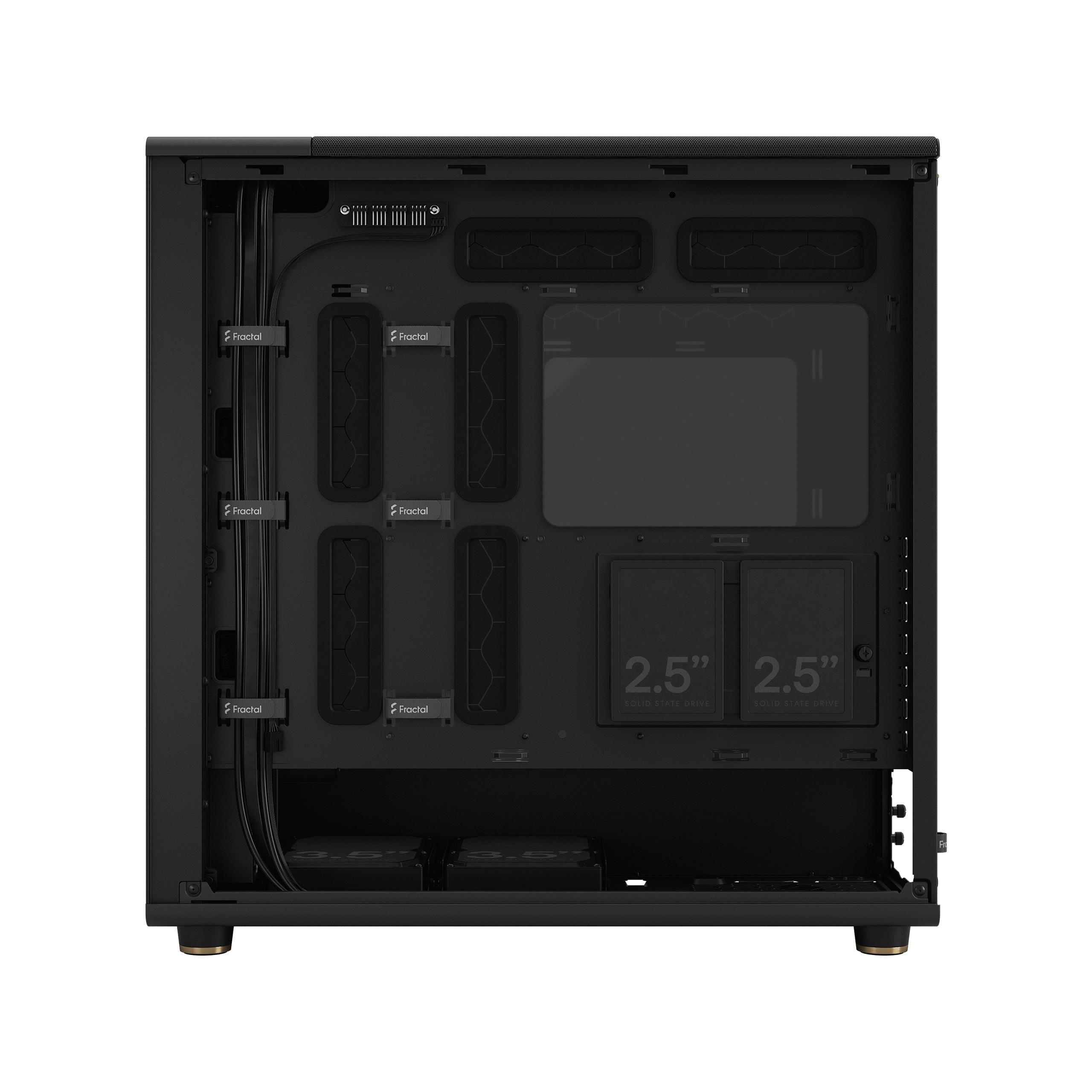 Fractal North XL Charcoal Mesh Side Panel Mid Tower Gaming Case – High Airflow PC Chassis