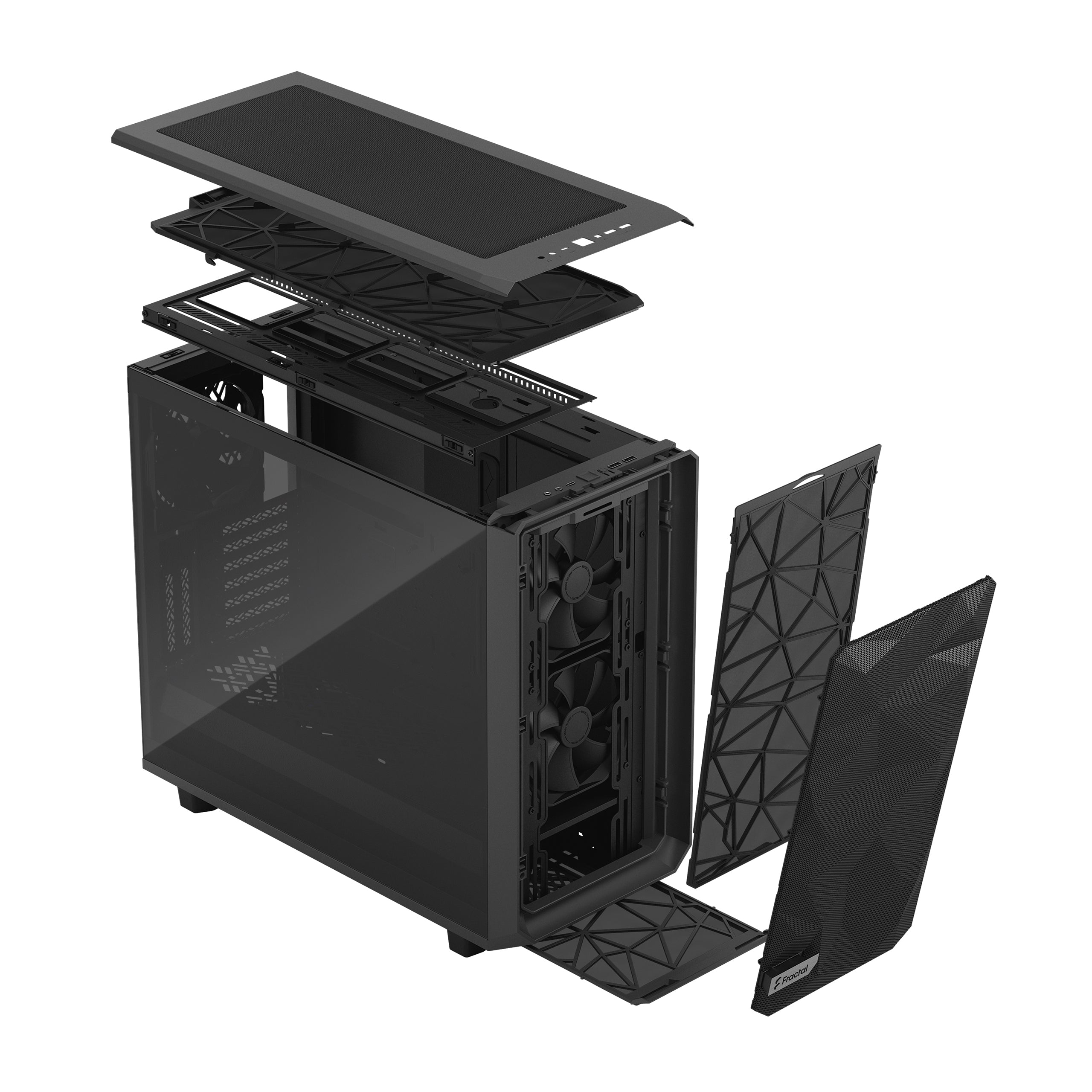 Fractal Design Meshify 2 Grey Light Mid Tower Gaming Case – Tempered Glass Window, High Airflow, Modular Interior, Premium Build for Gaming & Custom PCs