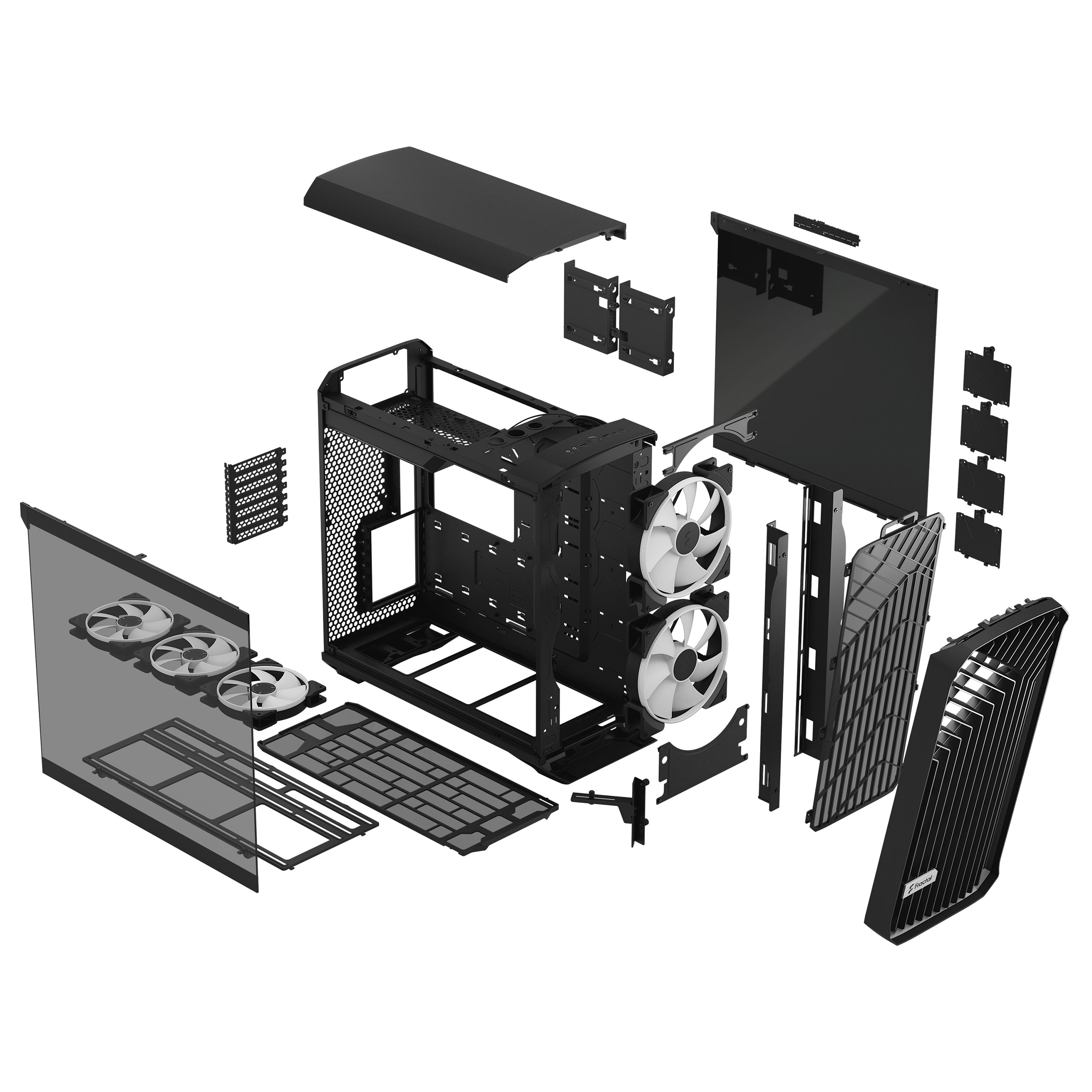 Fractal Design Torrent Black Solid PC Gaming Case – High Airflow Full Tower for Gaming & High-Performance Builds