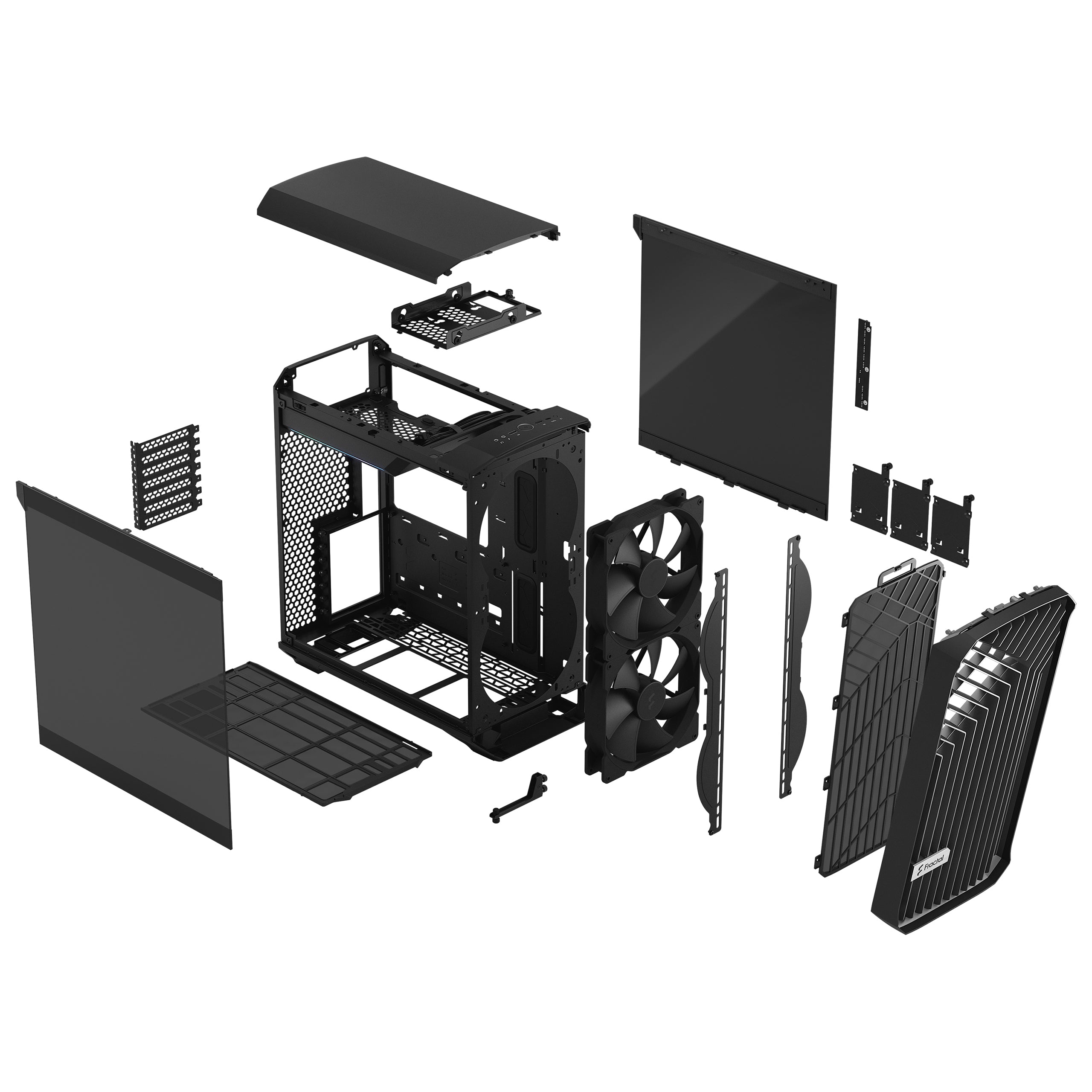 Fractal Design Torrent Compact RGB Black Light Mid Tower Gaming Case – High Airflow RGB PC Chassis