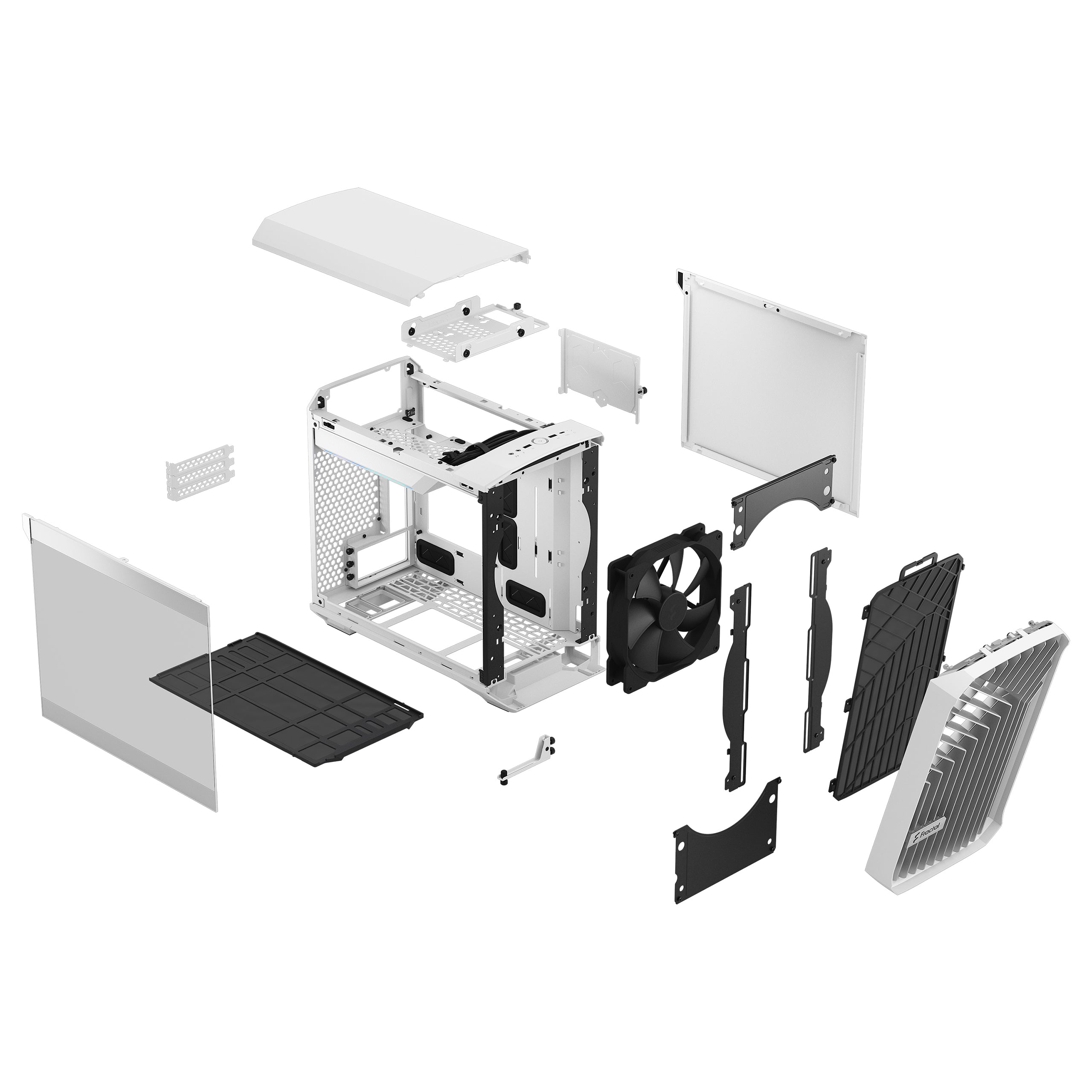 Fractal Design Torrent Nano White RG Mini-ITX Gaming Case