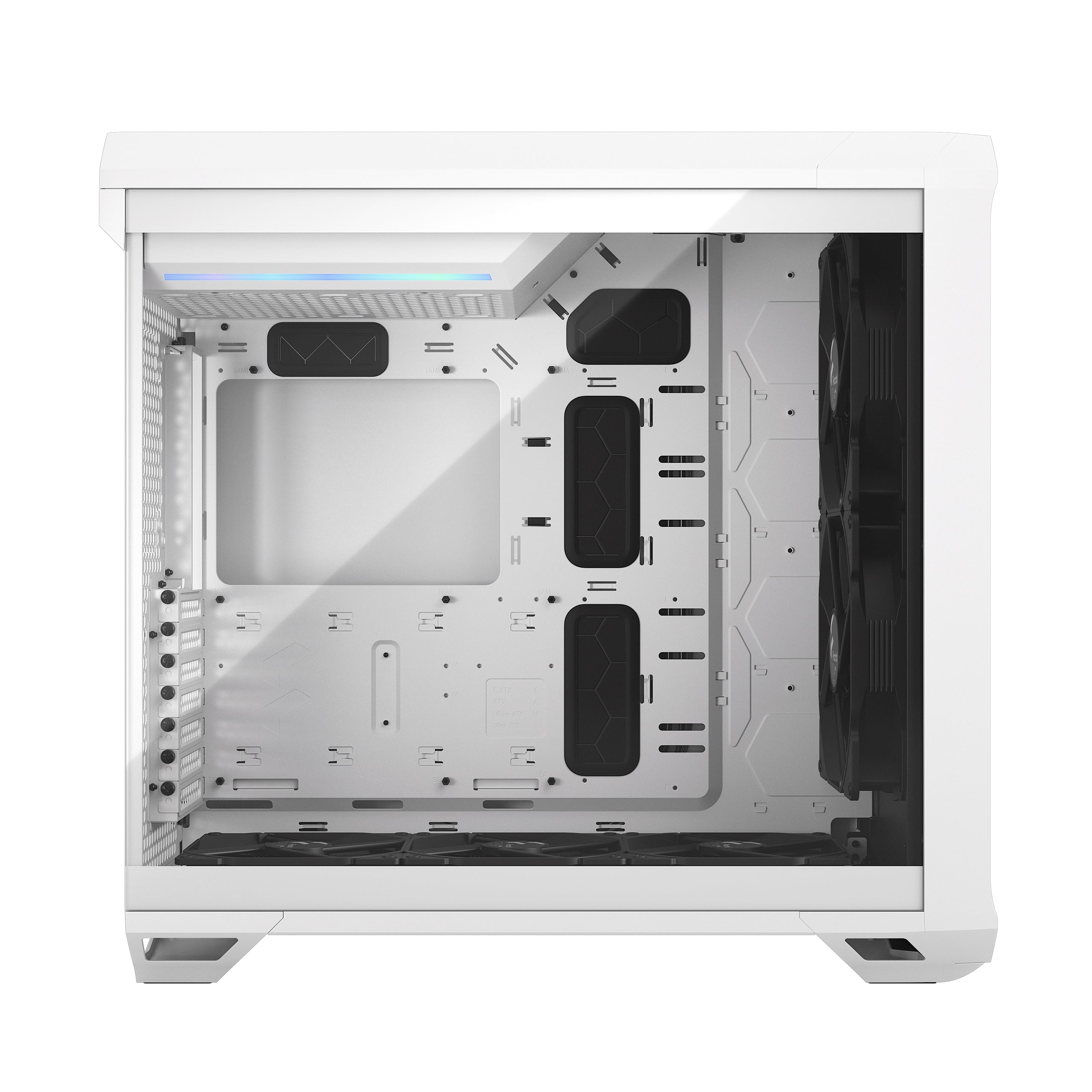 Fractal Design Torrent White RGB Light Tint Gaming Case – High Airflow Mid-Tower PC Chassis with ARGB