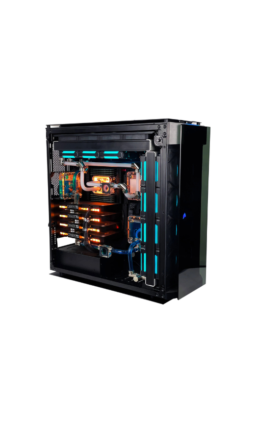 A.I Deep Learning Workstation - AMD Ryzen Threadripper Pro 5995WX 64 Core 128 Threads, 2x NVIDIA A100 80GB, 512GB DDR4 RAM 2933MHz, 8TB SSD Gen 4, 1500W 80 PLUS Platinum PSU, Water-cooling system