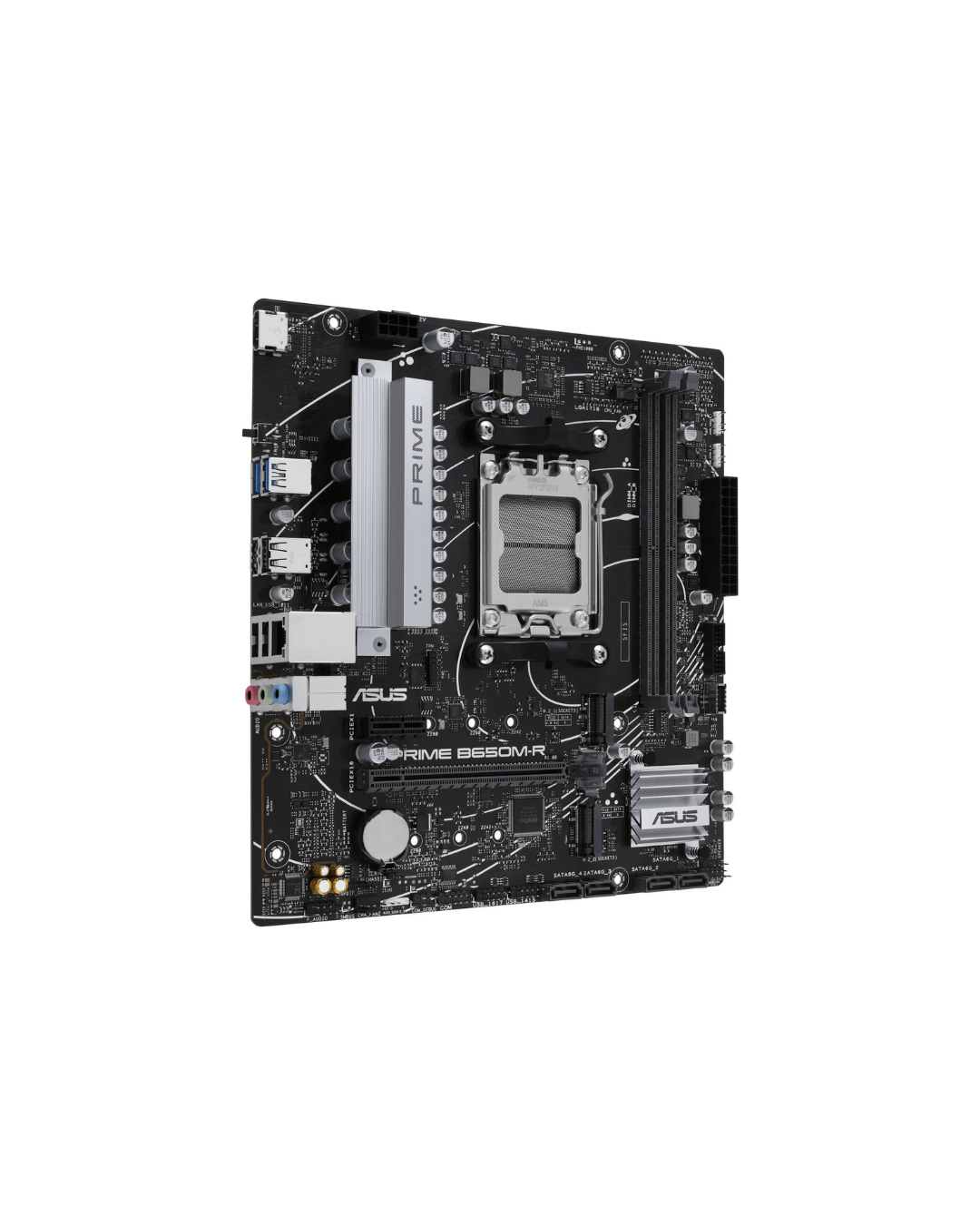 ASUS PRIME B650M-R-AE – Micro-ATX AM5 Motherboard with DDR5-7200+ OC, PCIe 4.0, 2.5Gb Ethernet, USB 5Gbps Type-C, HDMI™, BIOS FlashBack™, Aura Sync RGB & Enhanced Durability