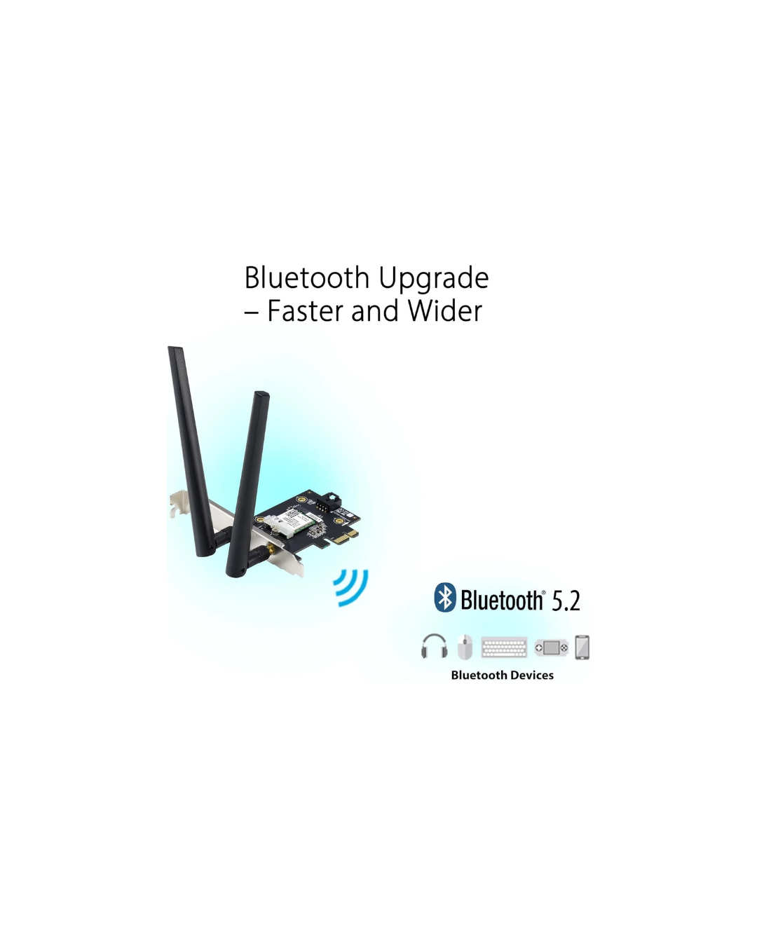 ASUS PCE-BE6500 WiFi 7 PCIe Adapter – Dual-Band, High-Speed 6,500 Mbps, OFDMA & MU-MIMO