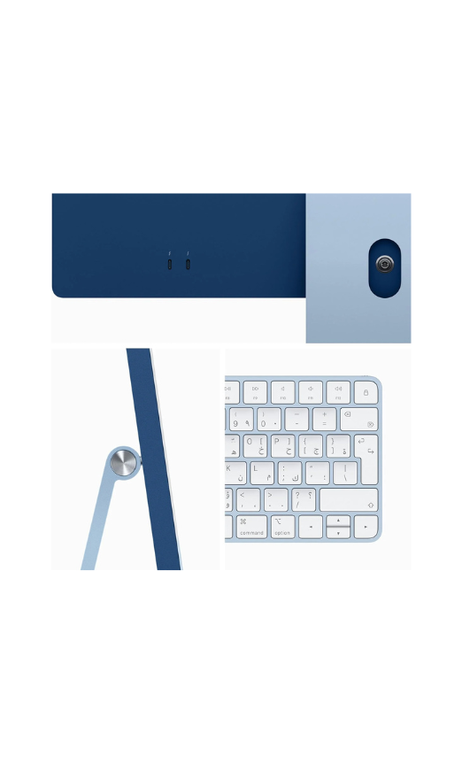 Apple iMac (2024) AIO Desktop Computer, 24" 4.5K Retina Standard Display, Apple M4 Chip with 8-Core CPU, 8-Core GPU, 16-Core Neural Engine, 16GB RAM, 512GB SSD, English Keyboard, Purple | Z1E7000EN