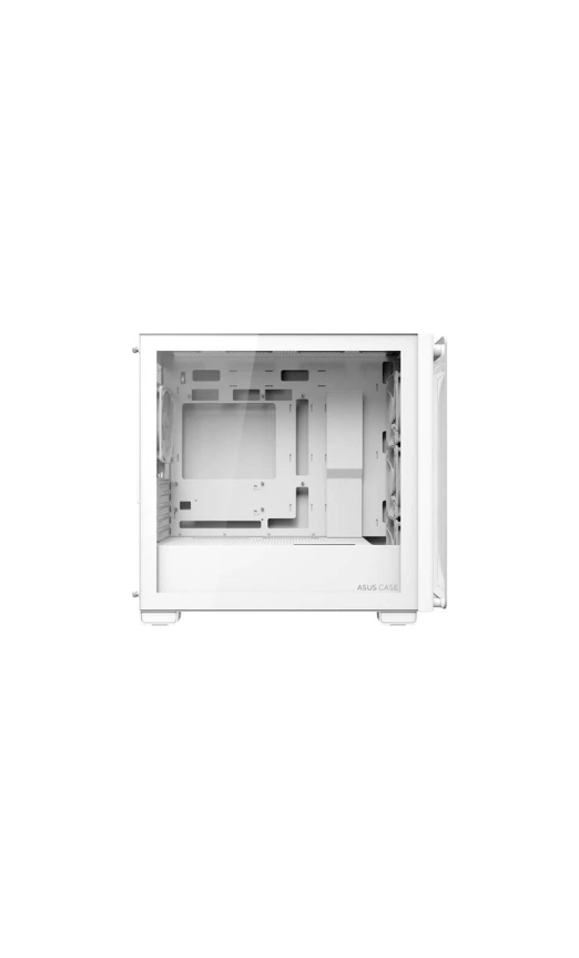 ASUS A23 Plus Mid-Tower PC Case – White with Tempered Glass & ARGB Fans, ATX / Micro-ATX / Mini-ITX Compatible