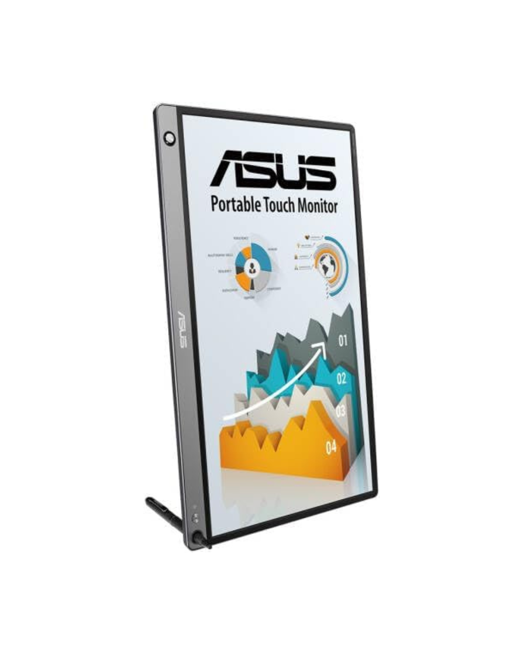 ASUS MB16AMT 15.6" Portable Monitor – 5ms Response, HDMI + USB-C, Full HD 1920x1080, 60Hz, Black
