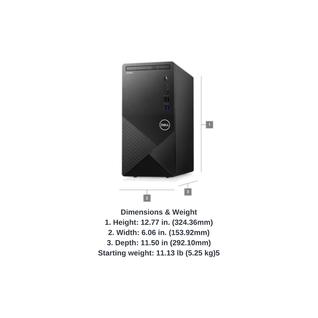 DELL DESKTOP VOSTRO 3030 MT SYSTEM I3-12100 8GB 512GB Windows 11