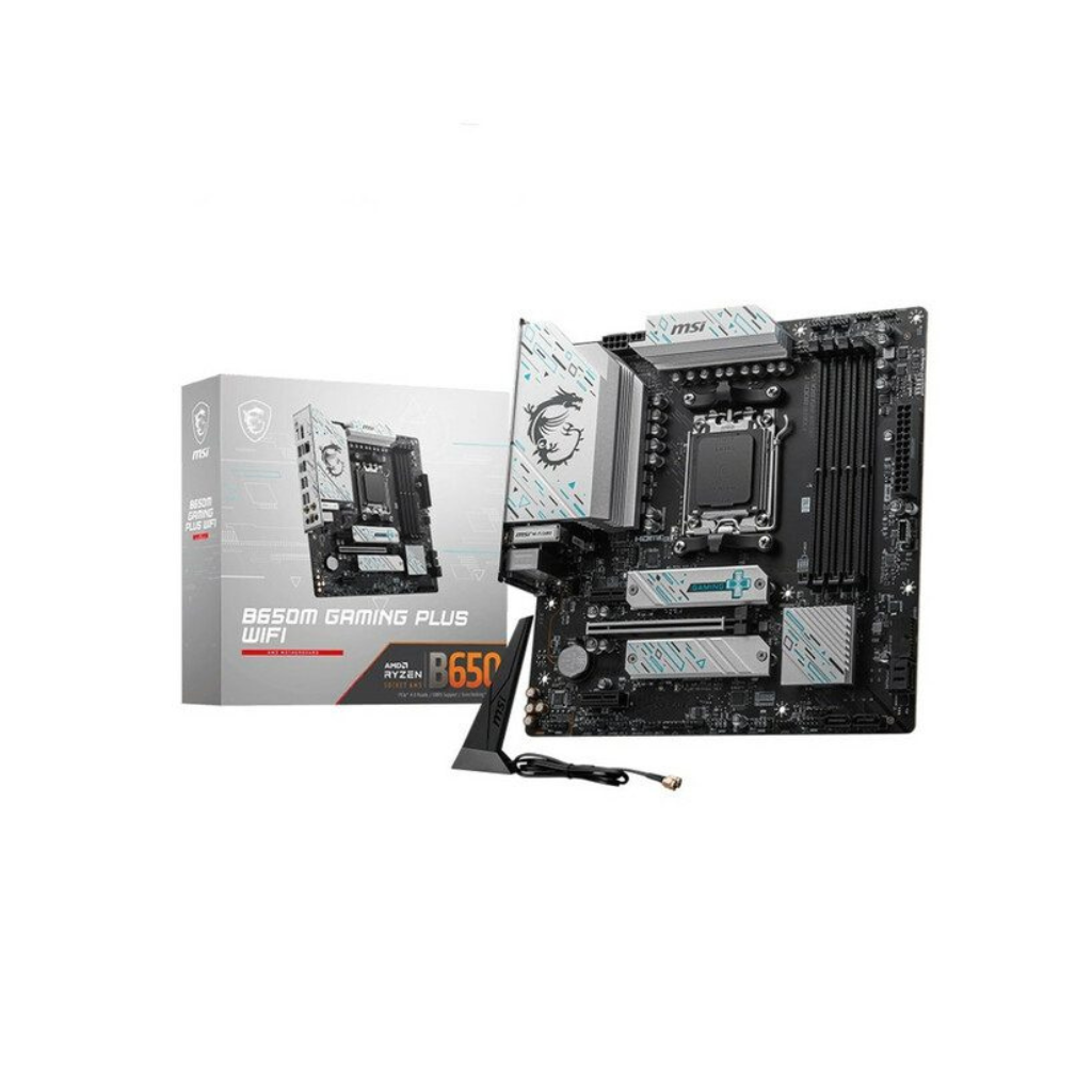 MSI B650M Gaming Plus WiFi Motherboard – Micro-ATX, AMD AM5, DDR5, PCIe 4.0, WiFi 6E