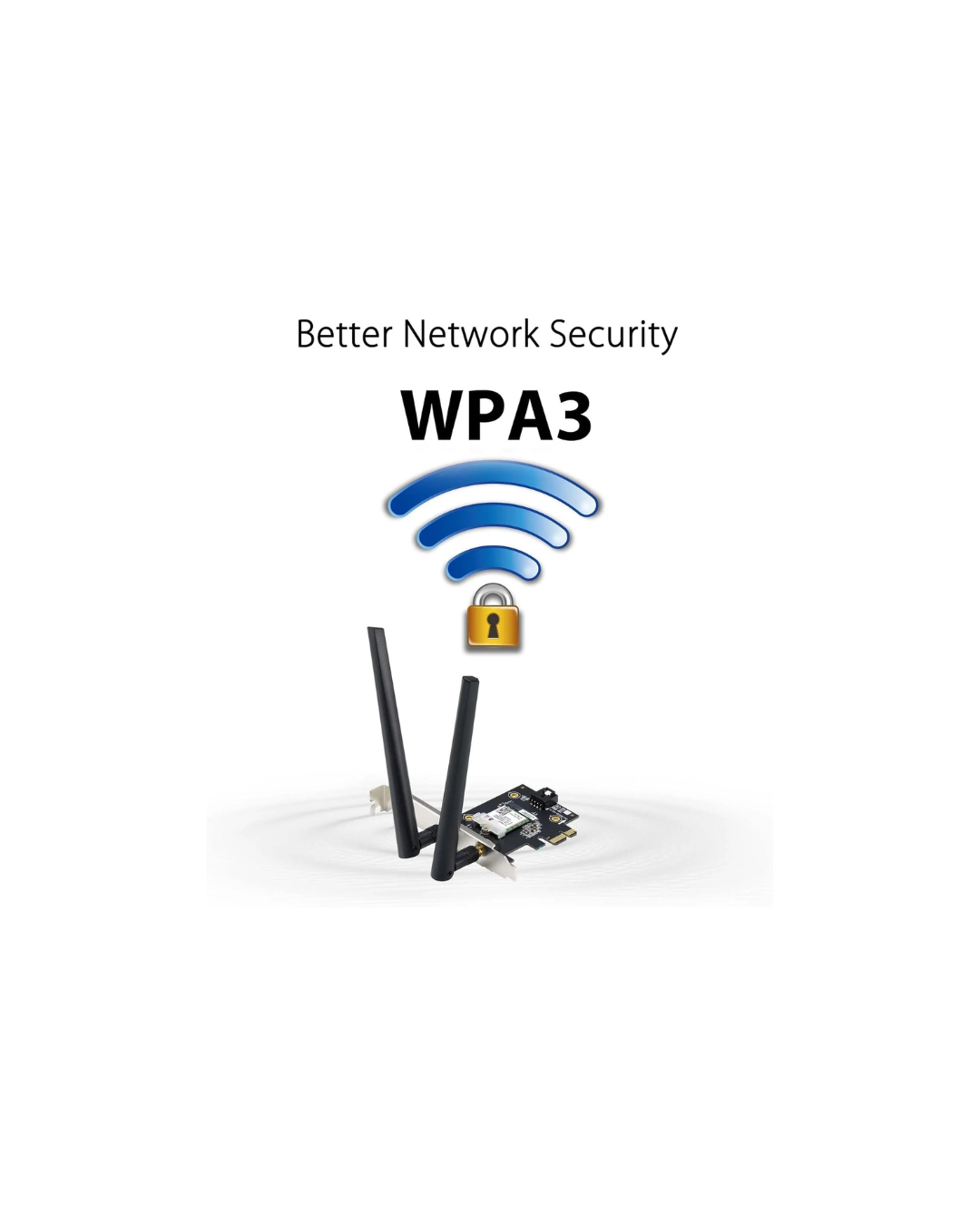 ASUS PCE-AXE5400 WiFi 6E PCIe Adapter – Dual-Band, OFDMA & MU-MIMO, High-Speed Wireless Networking