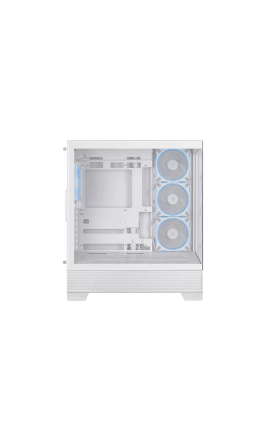 ASUS A31 Plus Mid-Tower PC Case – White with Tempered Glass & ARGB Fans, ATX / Micro-ATX / Mini-ITX Compatible