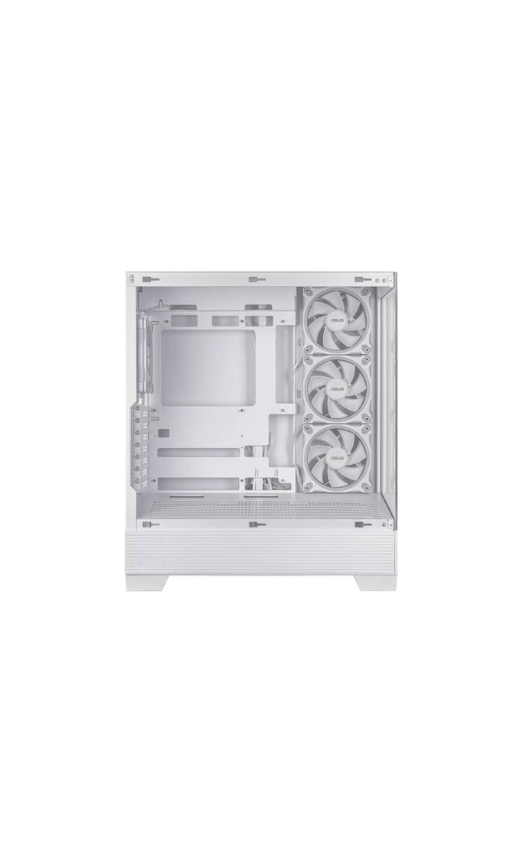 ASUS A31 Plus Mid-Tower PC Case – White with Tempered Glass & ARGB Fans, ATX / Micro-ATX / Mini-ITX Compatible