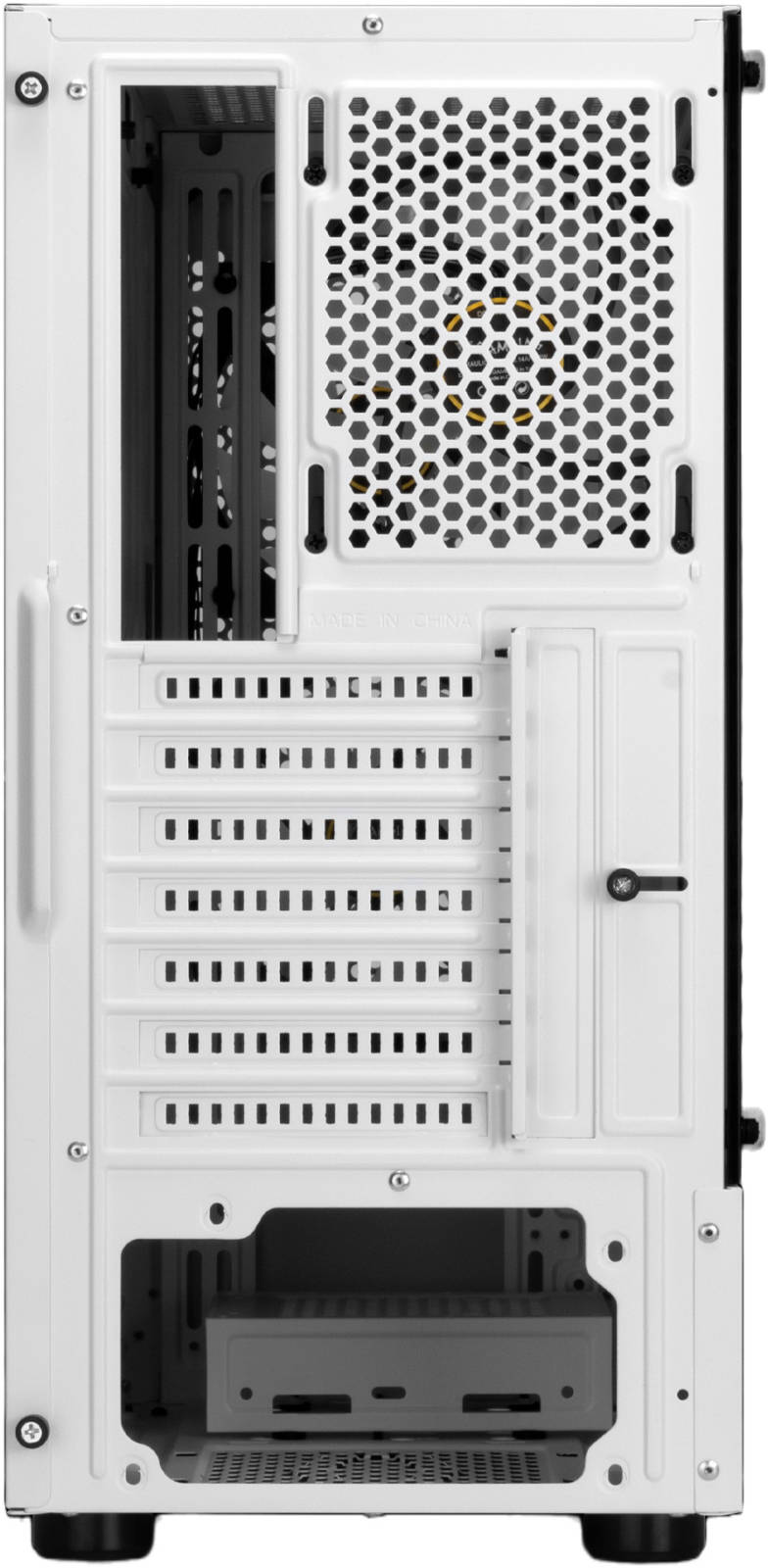 GAMDIAS TALOS E3 Mesh White Mid Tower Gaming Case – High Airflow, RGB Compatible, Tempered Glass, ATX/Micro-ATX