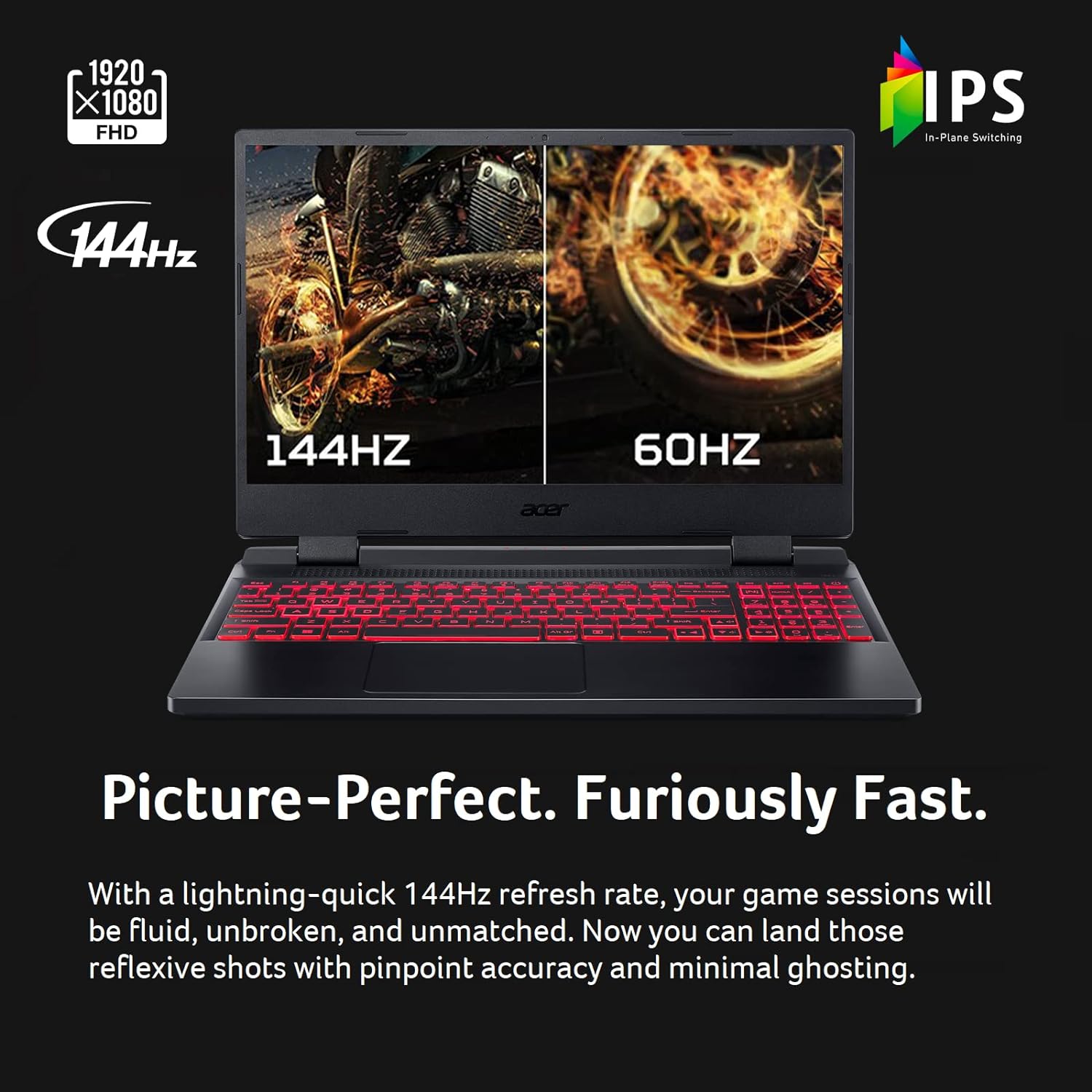 Acer Nitro V ANV15 Gaming Laptop | i5 12th/13th Gen | 8GB | 512GB SSD | 6GB NVIDIA GeForce RTX 3050 | 15.6" FHD 144Hz IPS Display