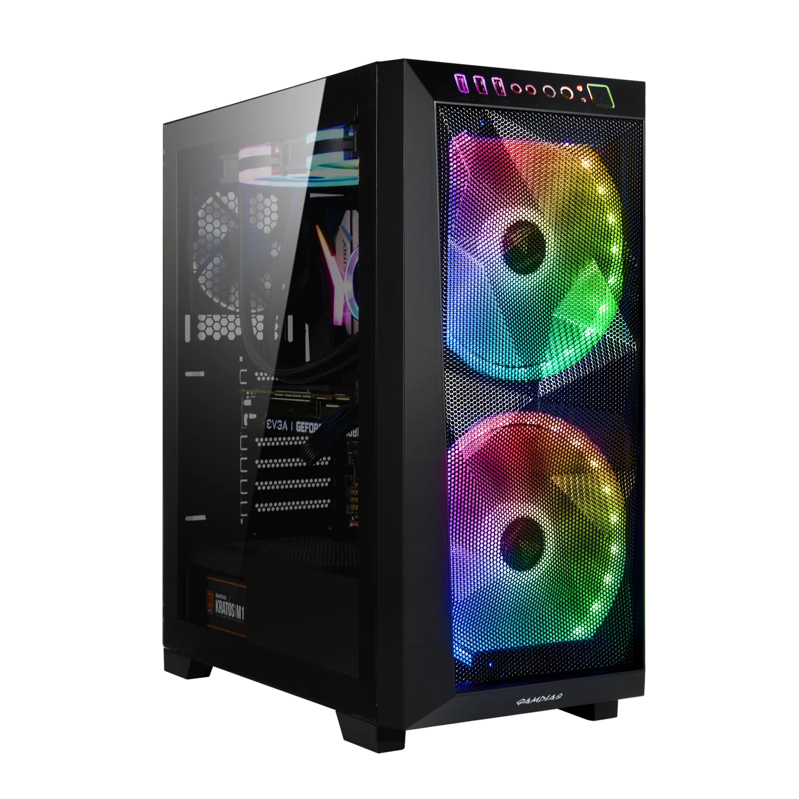 GAMDIAS Apollo M1 Elite Mid Tower Gaming Case – RGB Lighting, Tempered Glass, ATX/Micro-ATX Compatible