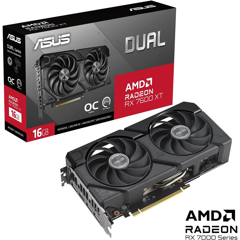 ASUS Dual Radeon RX 7600 XT OC Edition 16GB GDDR6