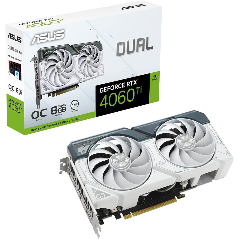 ASUS Dual GeForce RTX 4060 Ti White OC Edition 8GB GDDR6