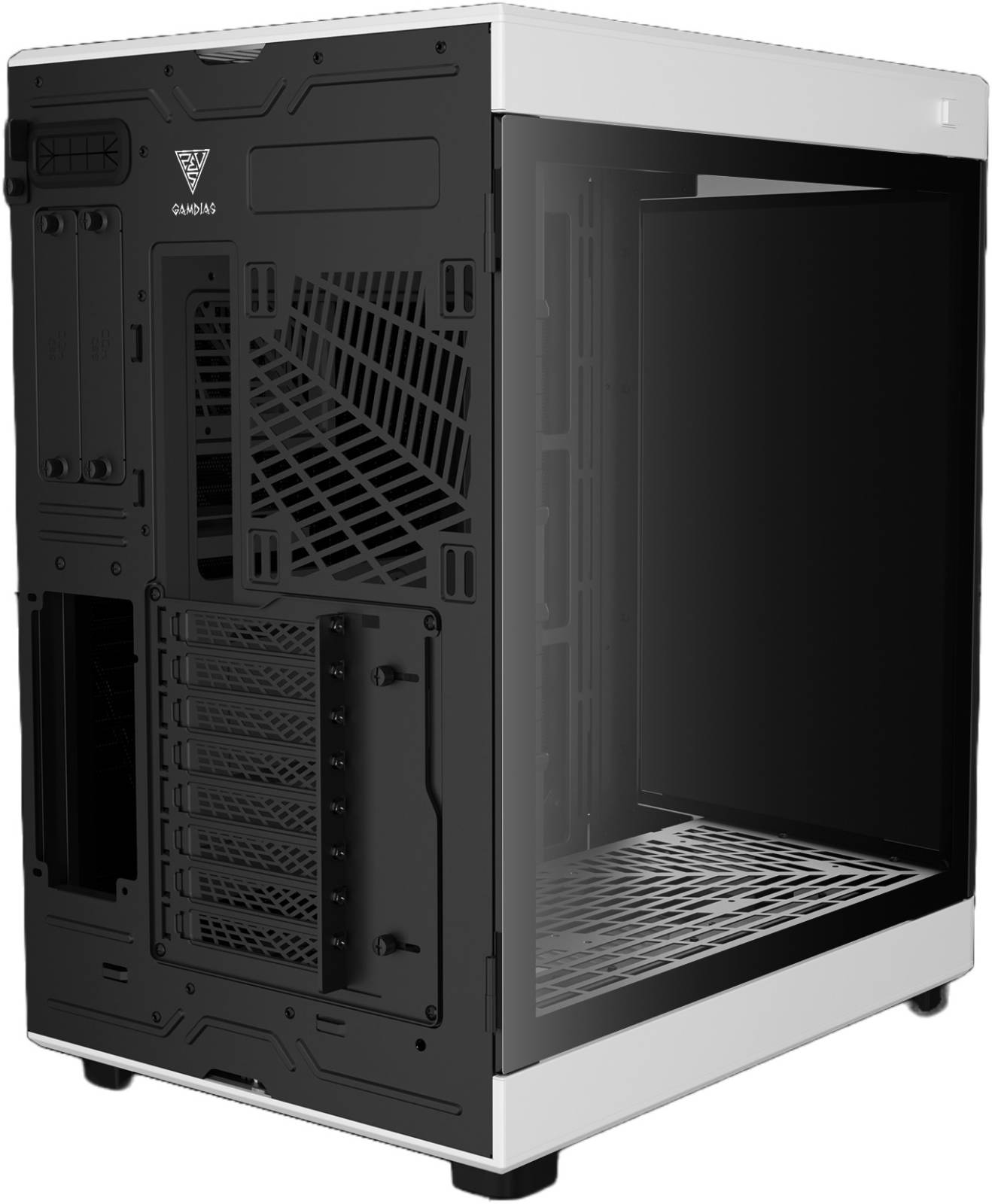 GAMDIAS NESO P1 Black Full Tower Gaming Case – Tempered Glass, High Airflow, ATX/E-ATX Compatible