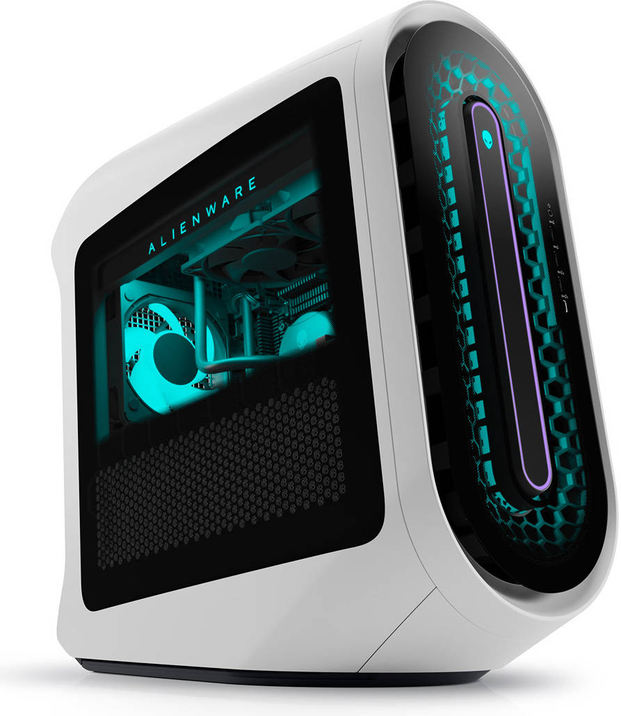 DELL Alienware Aurora R15 Gaming Desktop, Intel Core i9 13900KF, 64GB RAM /1TB SATA+1TB SSD, RTX 4090 24GB, Clear Side Panel, ENG-ARAB K/B & MS 116 Mouse, Win11, Lunar Light | AUR-R15-4090-I9-2