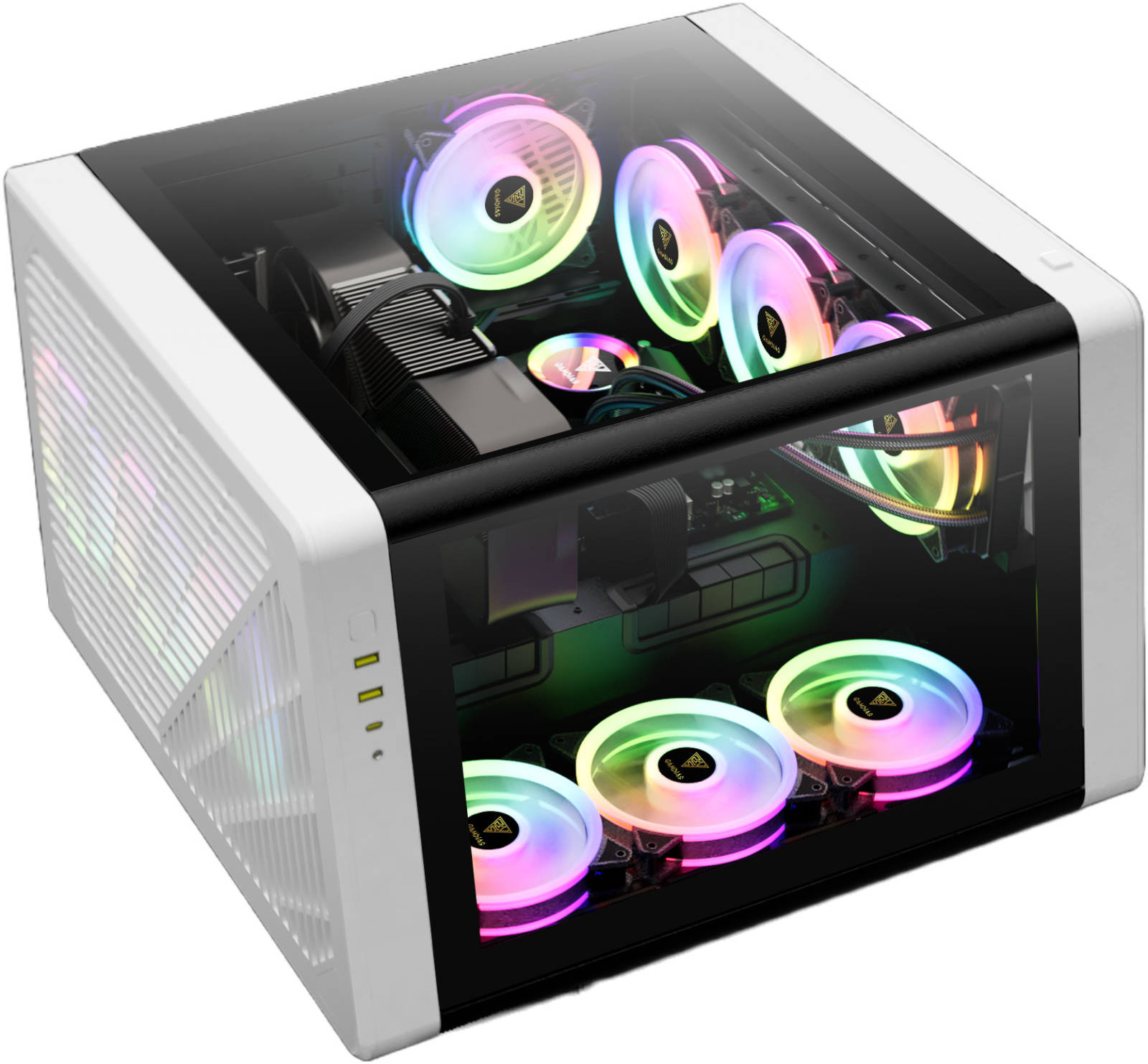 GAMDIAS NESO P1 Black Full Tower Gaming Case – Tempered Glass, High Airflow, ATX/E-ATX Compatible