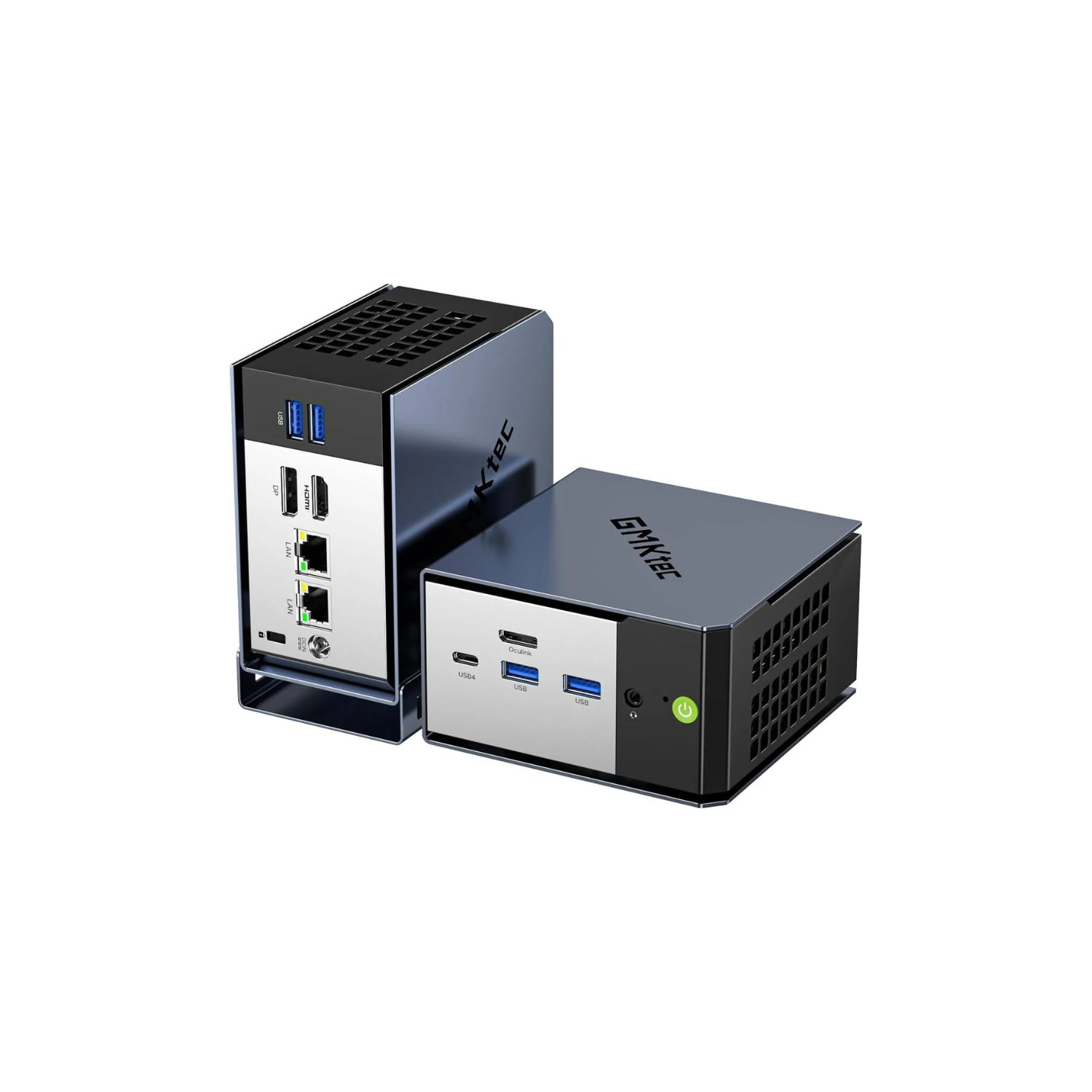 GMKtec AI Mini PC AMD Ryzen AI 9 HX-370 Serie(5.1GHz) Mini Gaming Computers, 32GB LPDDR5X 1TB PCIe 4.0 SSD, Support, Triple Screen 8K Display, WiFi 6 & USB4/Oculink Interface | EVO-X1