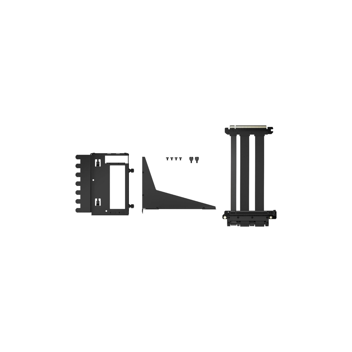Fractal Design Flex 2 PCIe 4.0 Black Mount Kit – Vertical GPU Mount for Enhanced Display & Cooling