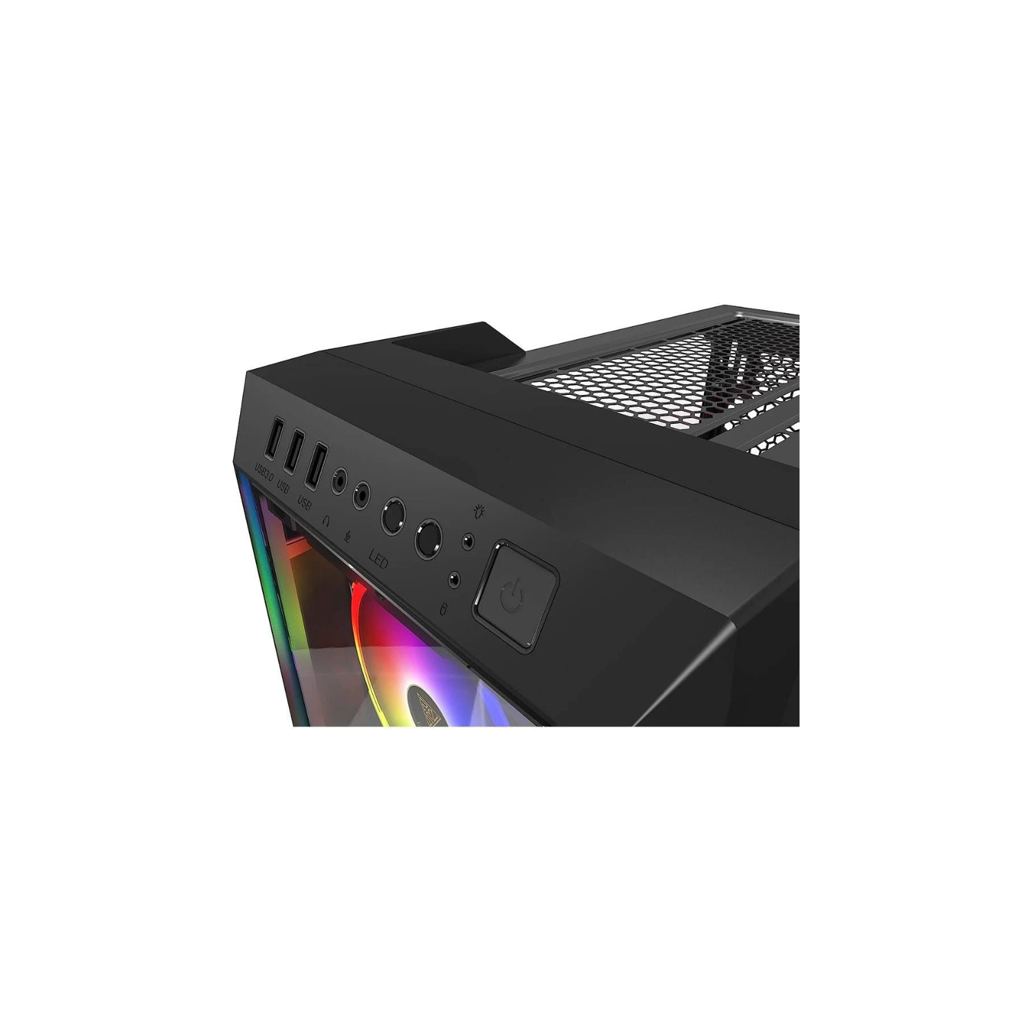 GAMDIAS TALOS E3 White Mid Tower Gaming Case – High Airflow, RGB Compatible, Tempered Glass, ATX/Micro-ATX