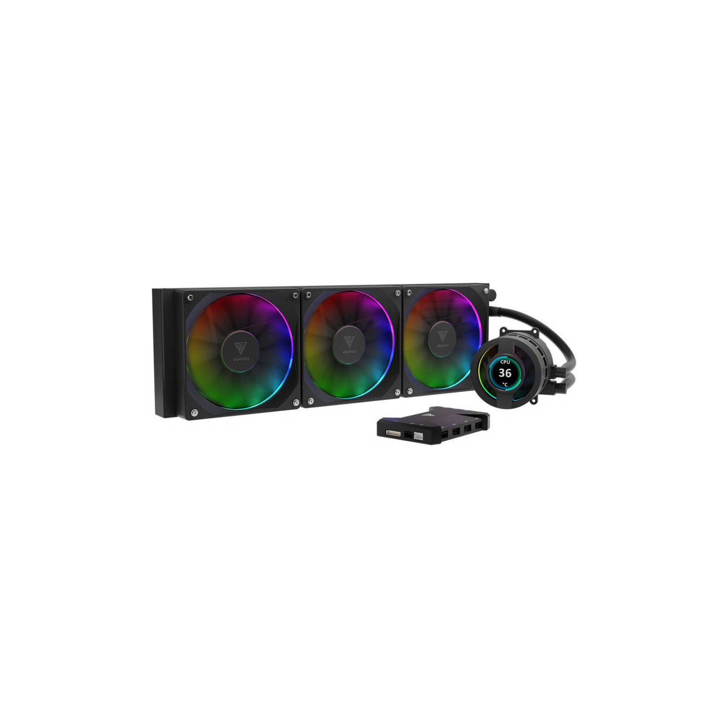 GAMDIAS CHIONE P3-360U RGB AIO Liquid CPU Cooler – 360mm High-Performance Water Cooling System