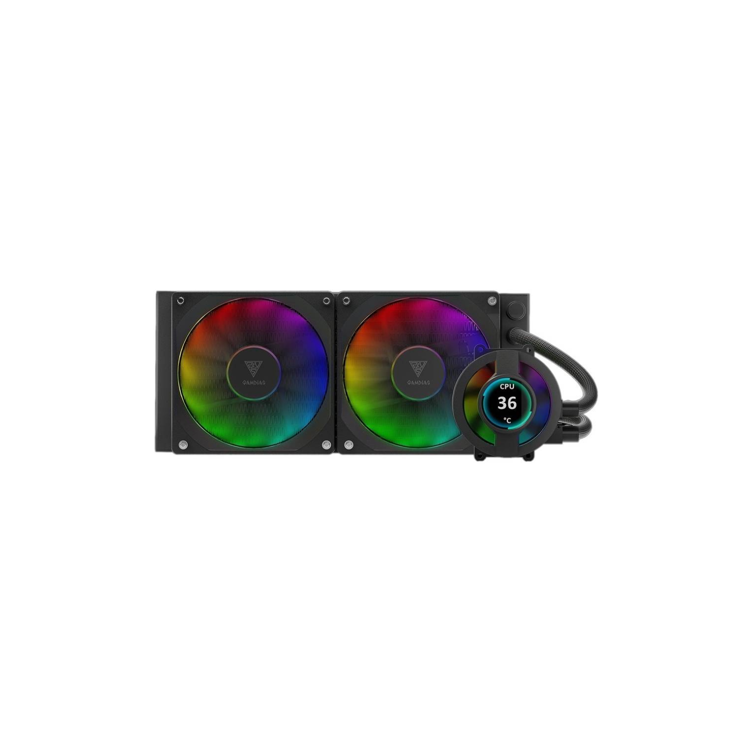 GAMDIAS CHIONE P3-240U RGB AIO Liquid CPU Cooler – 240mm High-Performance Water Cooling System