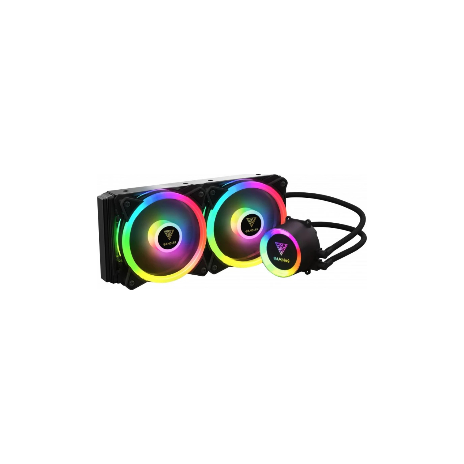 GAMDIAS CHIONE M2-240R Black RGB Liquid CPU Cooler – 240mm High-Performance Water Cooling System
