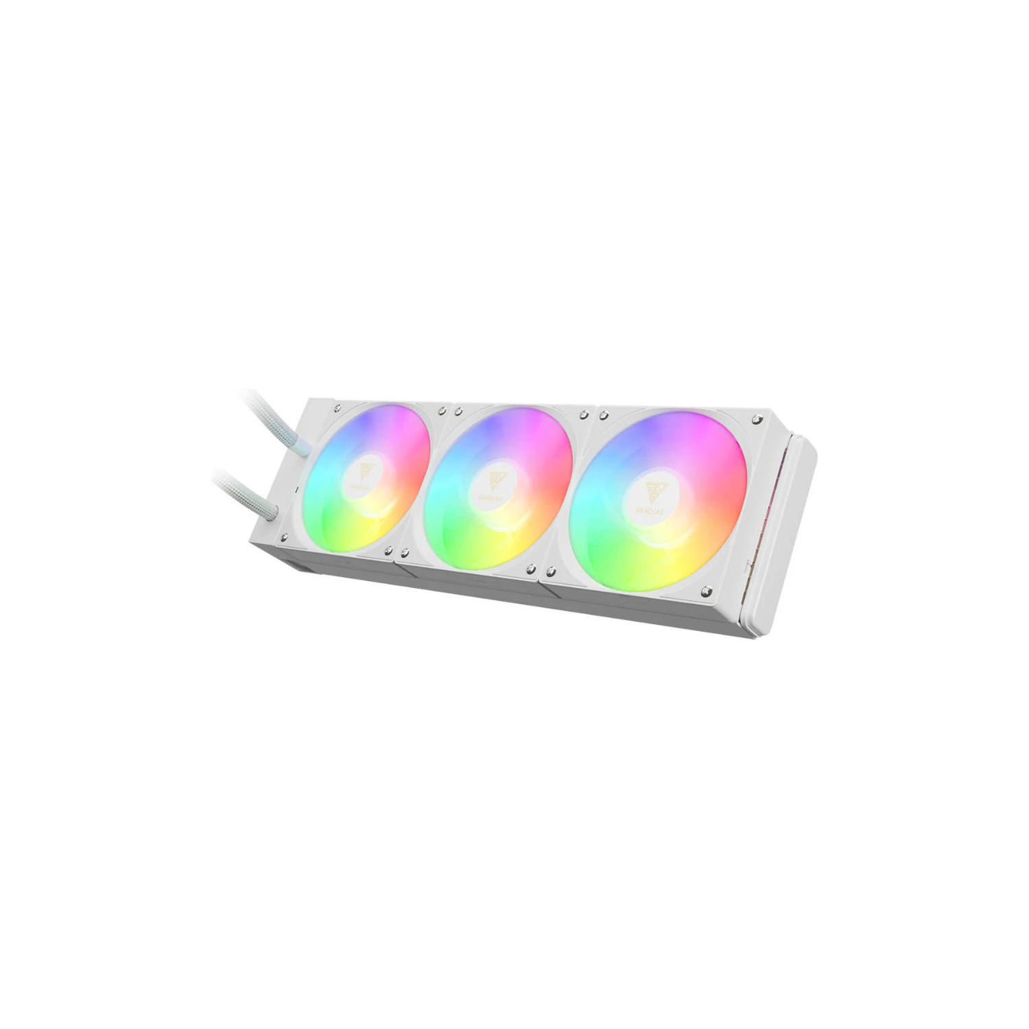 GAMDIAS CHIONE E4-360 White RGB Liquid CPU Cooler – 360mm High-Performance Water Cooling System