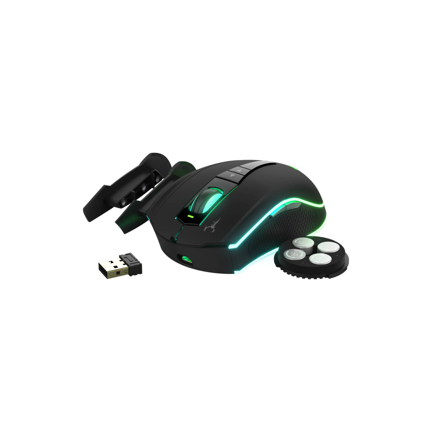 GAMDIAS Hades M1 Wired & Wireless Gaming Mouse – RGB LED, 16000 DPI, Ergonomic Design for PC Gaming