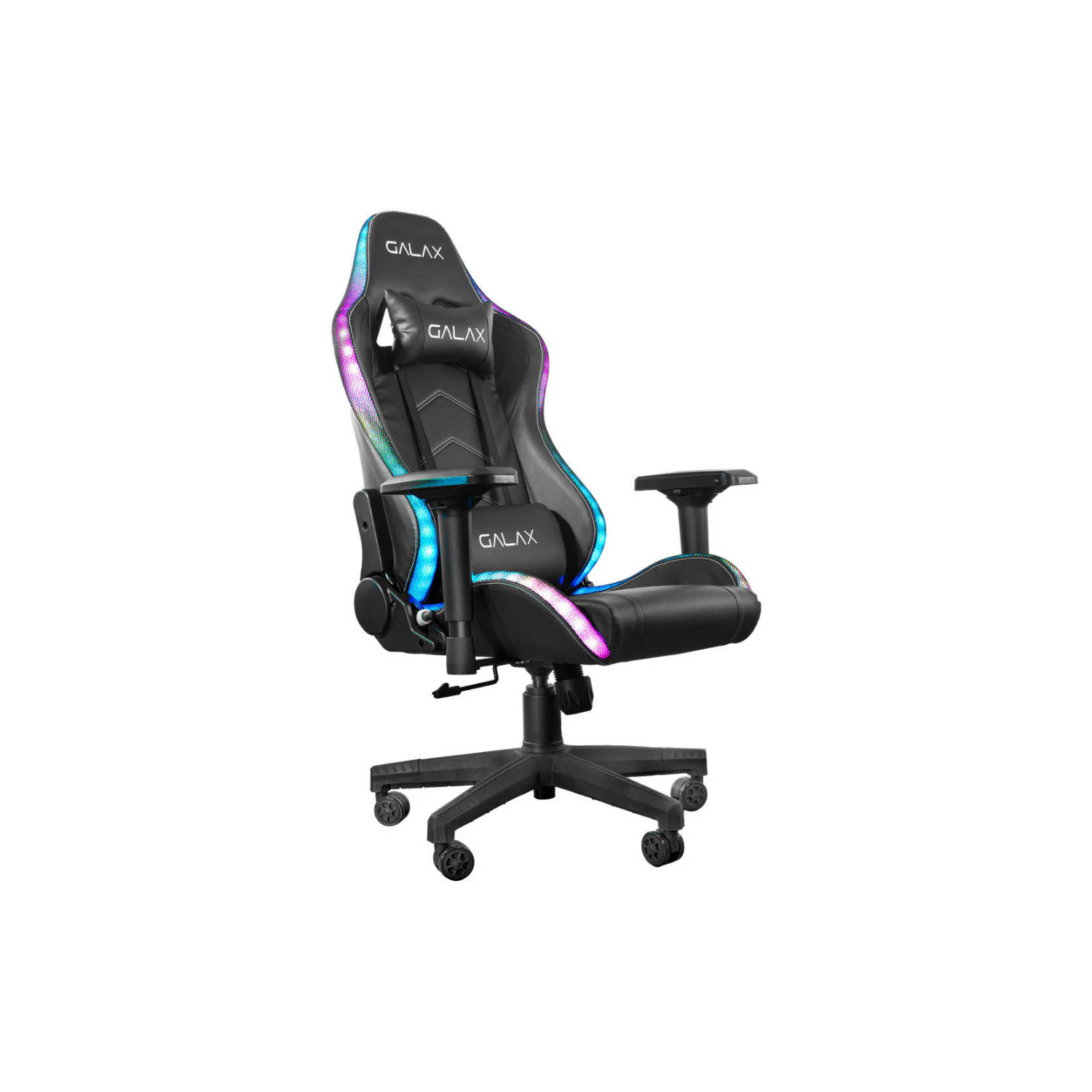 GALAX GC-01S RGB Gaming Chair – Iron Frame, Built-in Adjustable Lumbar Support, 100 mm Class 4 Gas Lift, 90-180° Recline, Max Load 170 kg
