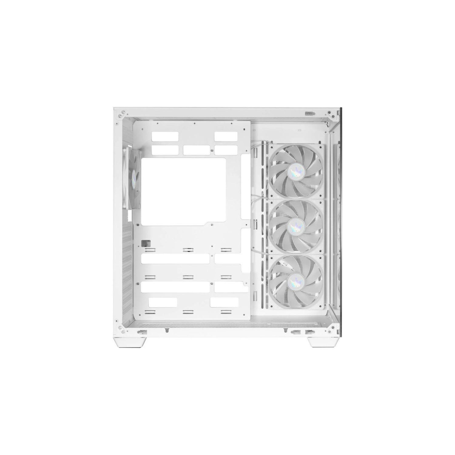 GALAX HOF ALLSYNQ White Mid-Tower ATX Gaming PC Case – Tempered Glass Side Panel, Pre-Installed 7 ARGB Fans, Supports Enthusiast Builds with Up to 360 mm Radiator & High GPU Clearance