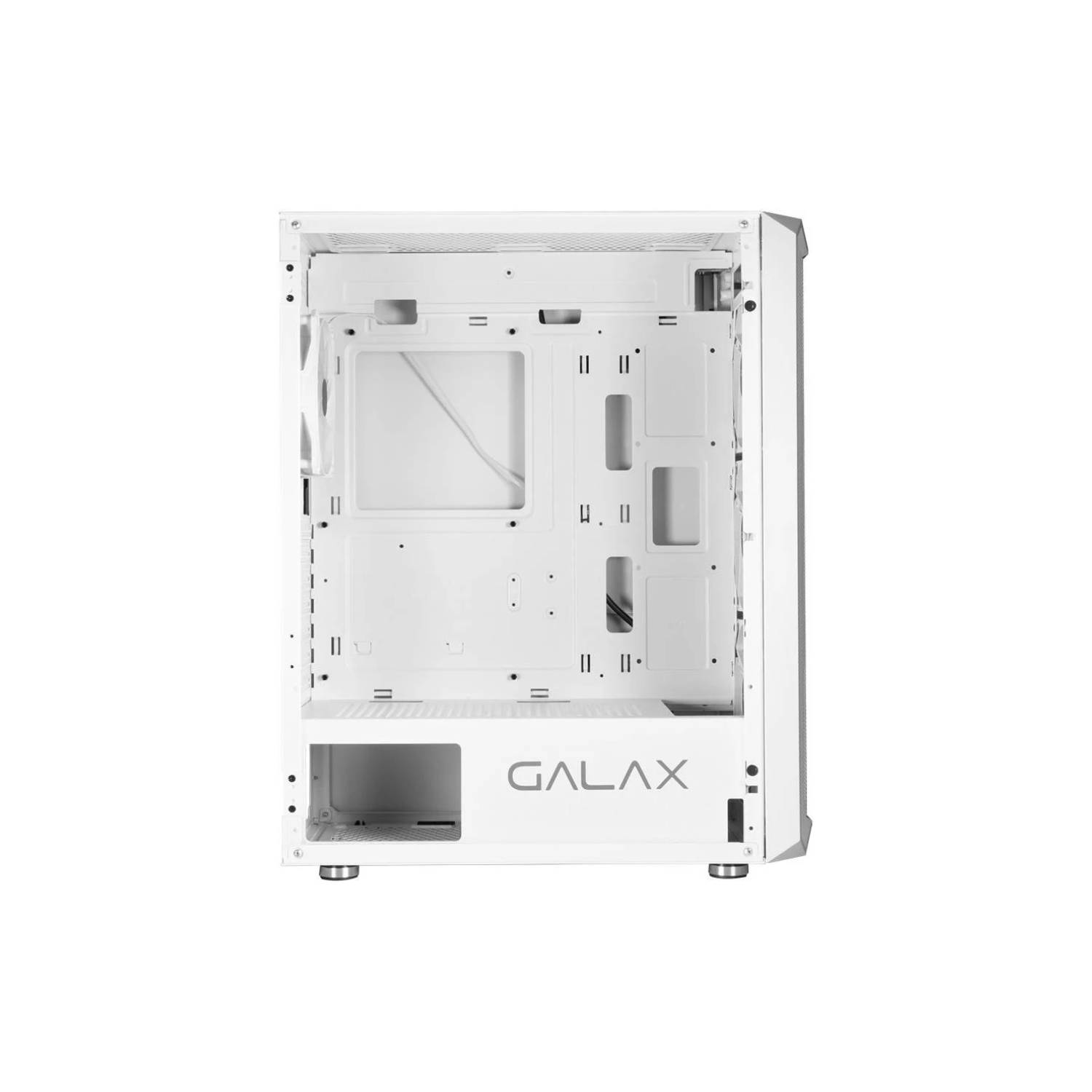 GALAX Revolution 07 White ATX Mid-Tower Gaming PC Case – Tempered Glass Side Panel, SPCC Steel Chassis, Supports 360mm Radiator & 330mm GPU, 4 Pre-Installed ARGB Fans, USB 3.0 I/O