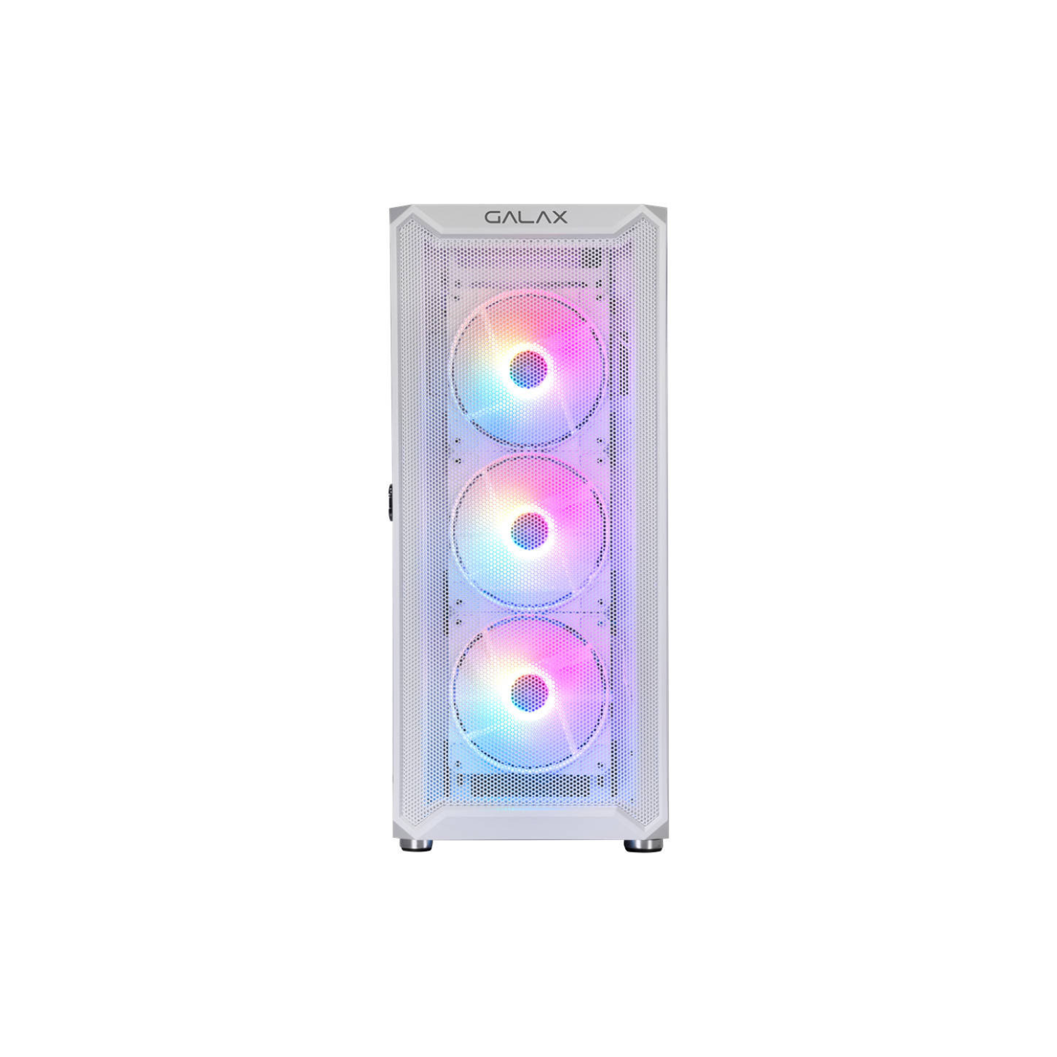 GALAX Revolution 07 White ATX Mid-Tower Gaming PC Case – Tempered Glass Side Panel, SPCC Steel Chassis, Supports 360mm Radiator & 330mm GPU, 4 Pre-Installed ARGB Fans, USB 3.0 I/O