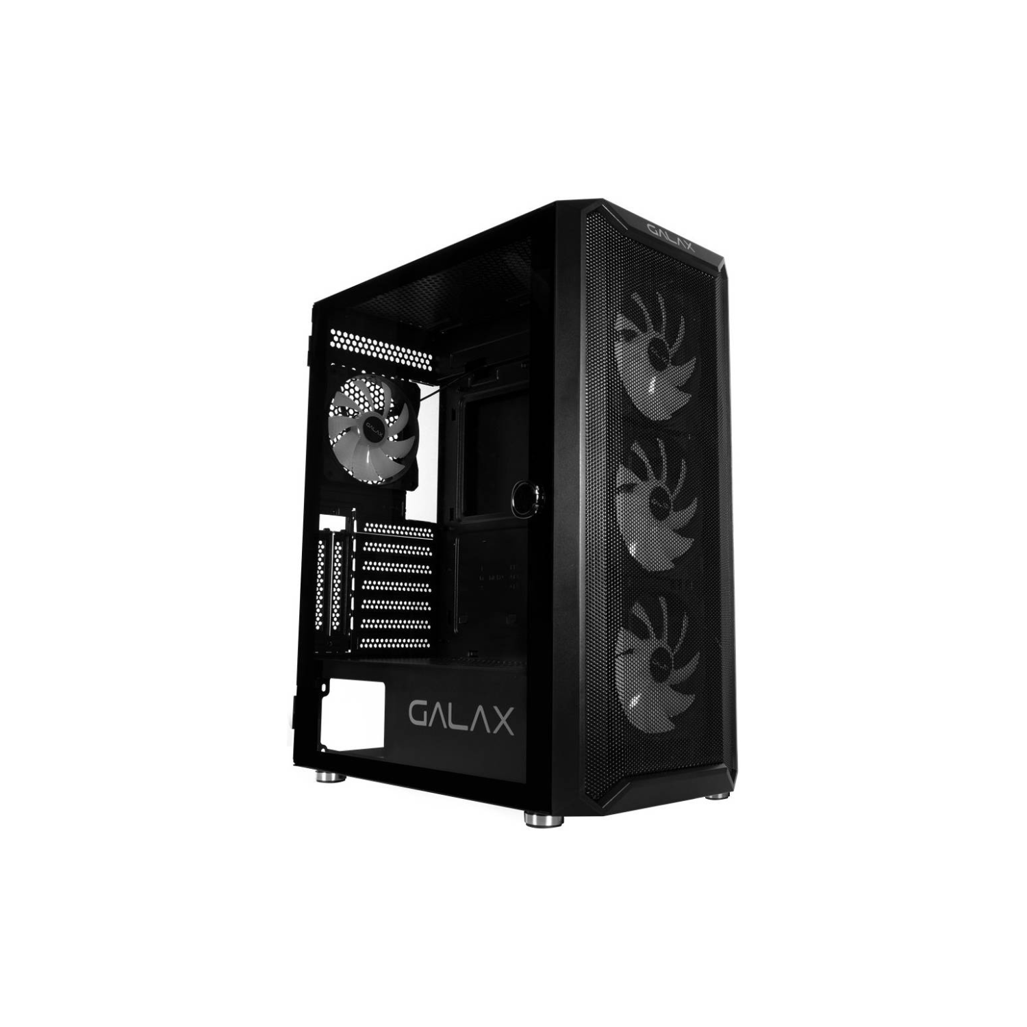 GALAX Revolution 07 ATX Mid-Tower Gaming PC Case – Tempered Glass Side Panel, SPCC Construction, Supports Up to 360 mm Radiator & 330 mm GPU, Black