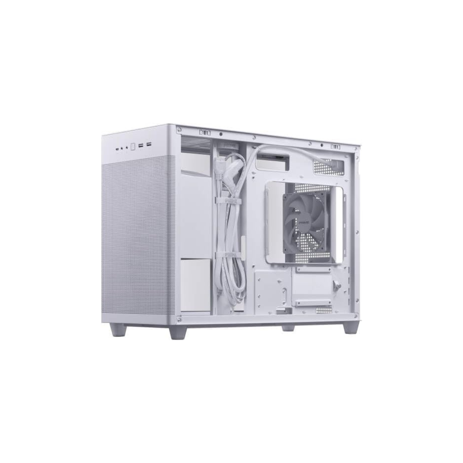 ASUS Prime AP201 Mid-Tower PC Case – Tempered Glass, White, ATX / Micro-ATX / Mini-ITX Compatible