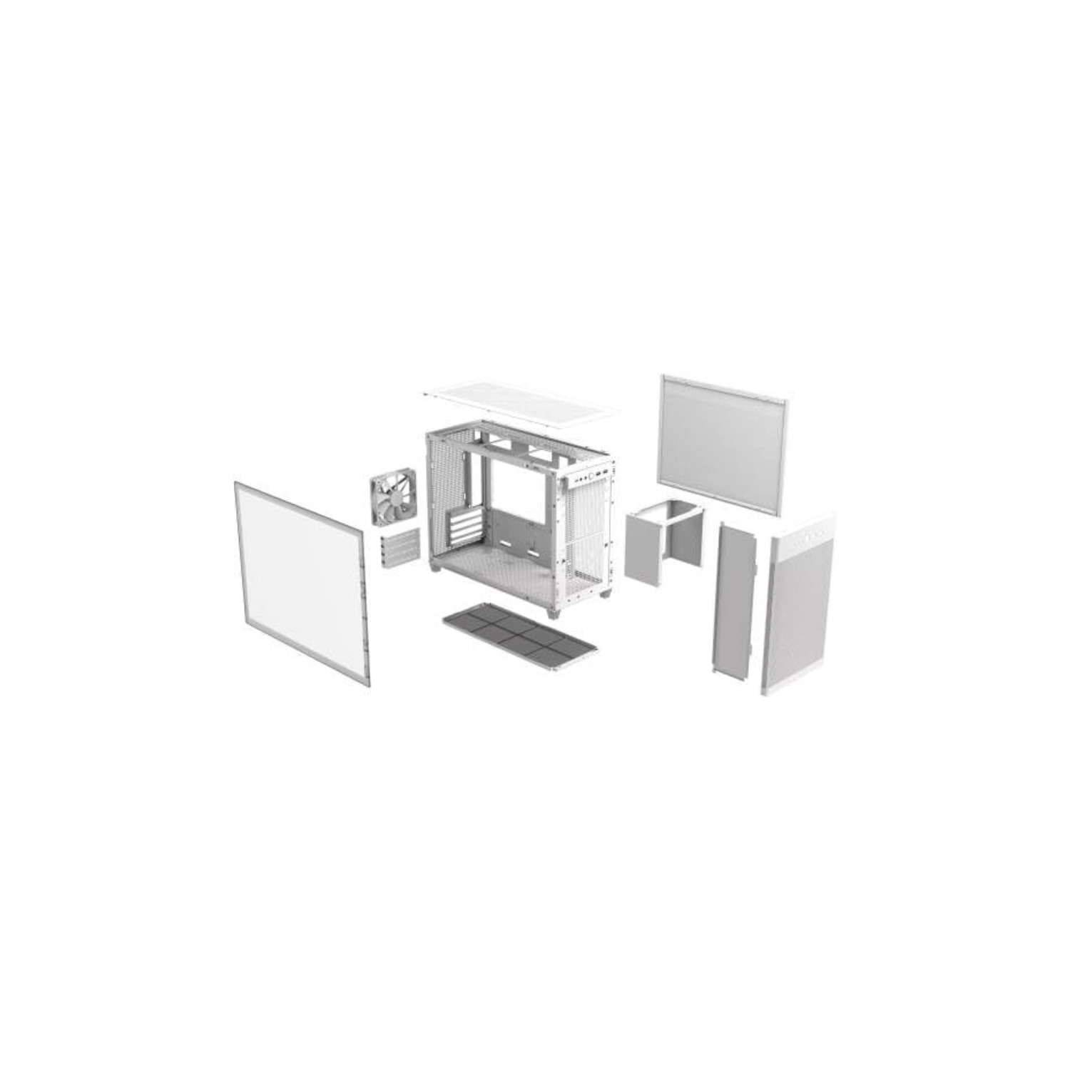 ASUS Prime AP201 Mid-Tower PC Case – Tempered Glass, White, ATX / Micro-ATX / Mini-ITX Compatible