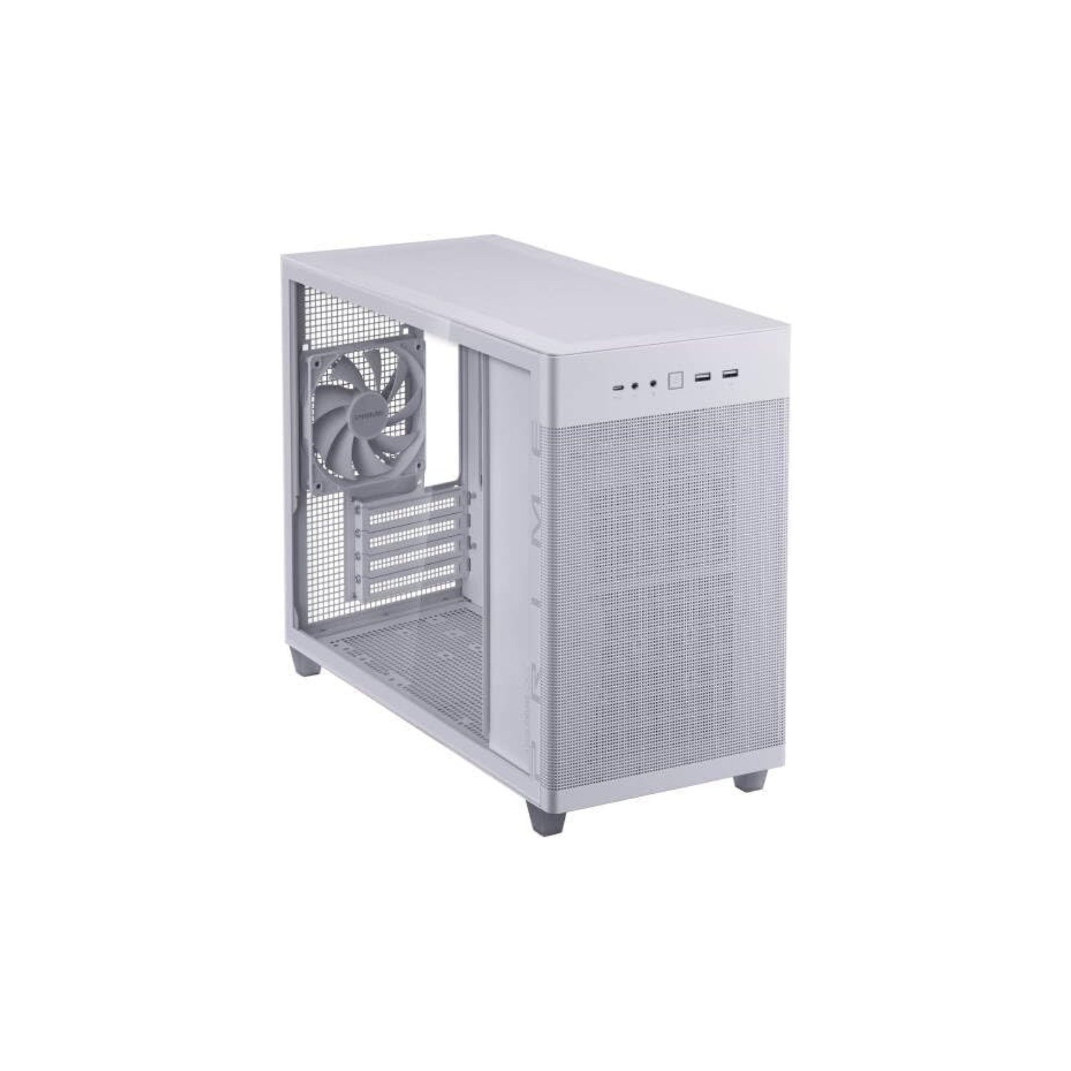 ASUS Prime AP201 Mid-Tower PC Case – Tempered Glass, White, ATX / Micro-ATX / Mini-ITX Compatible