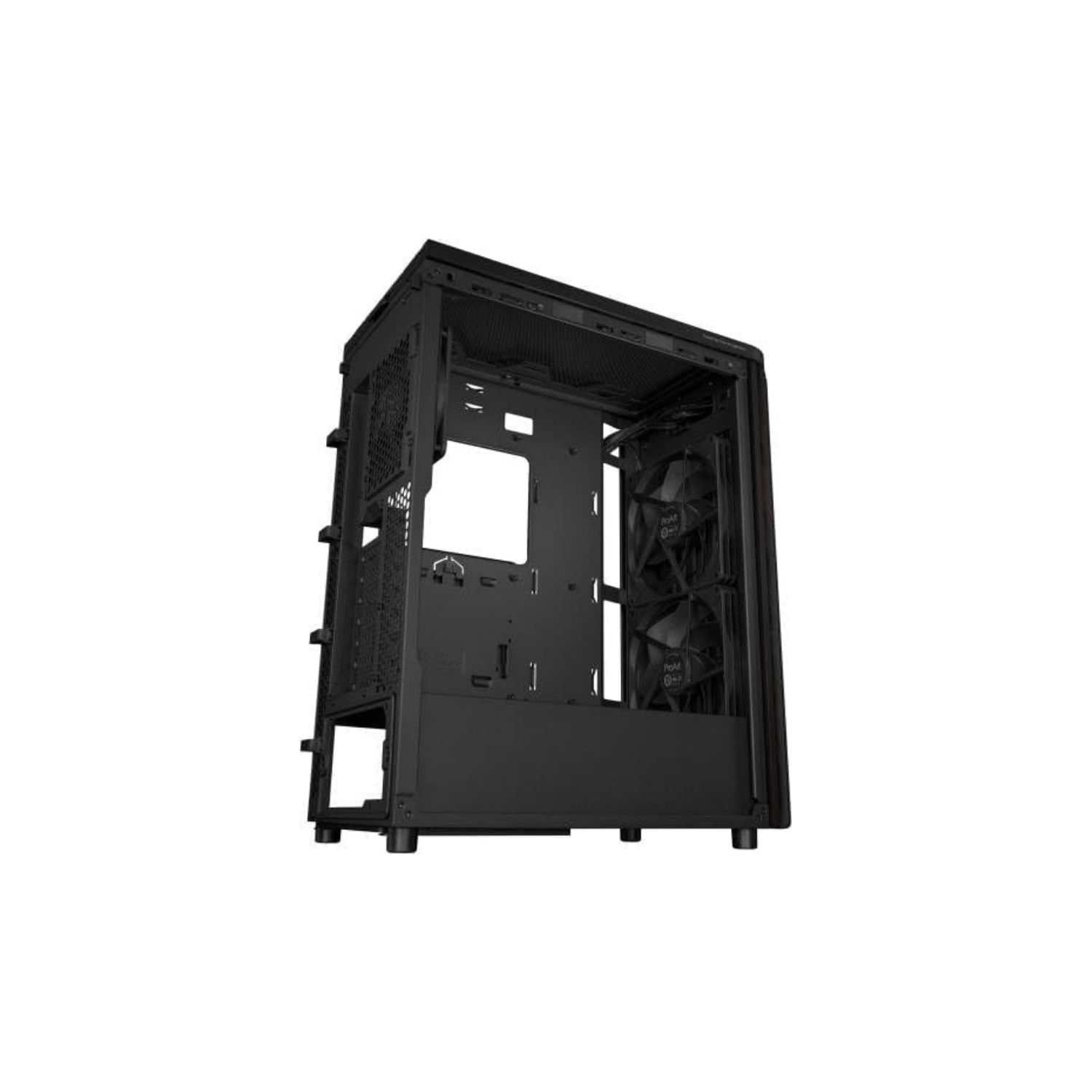 ASUS ProArt PA401 Mid-Tower PC Case – Black with Wooden Accents & Tempered Glass, PWM Fans, ATX / Micro-ATX / Mini-ITX Compatible