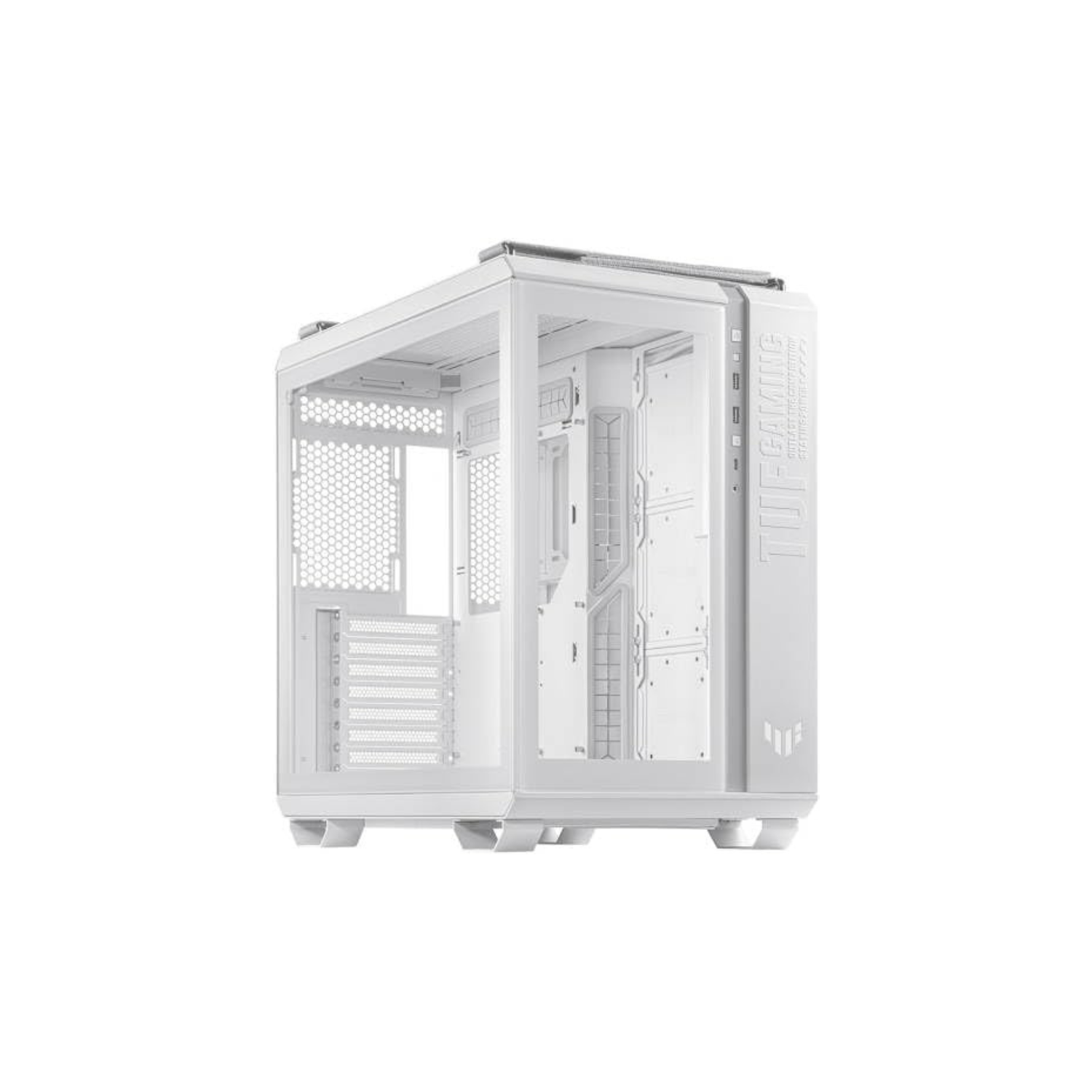 ASUS TUF Gaming GT502 Horizon Mid-Tower PC Case – White with Tempered Glass & ARGB Fans, ATX / Micro-ATX / Mini-ITX Compatible