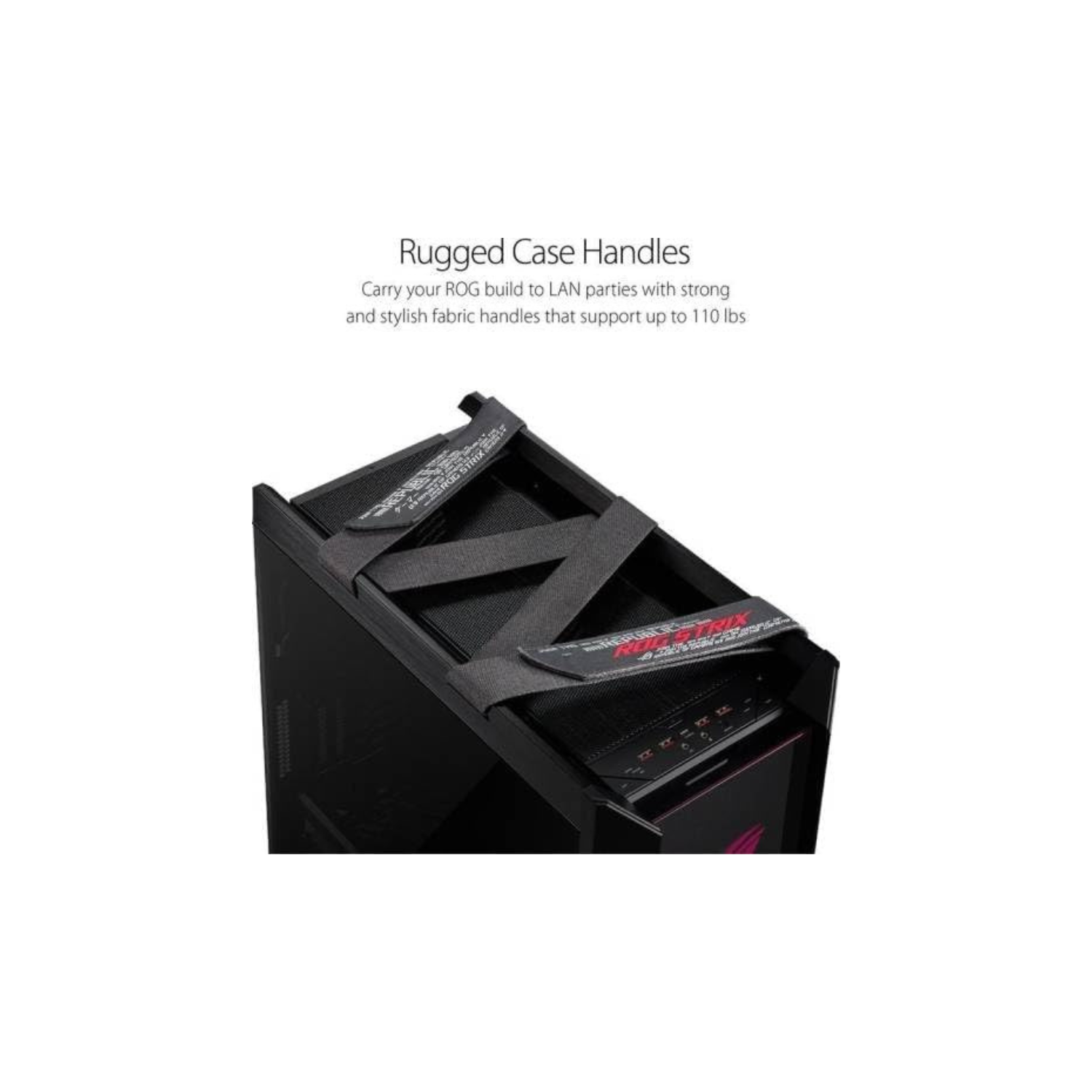 ASUS ROG Strix Helios GX601 Mid-Tower Gaming Case – Black Aluminum with Tempered Glass, Integrated RGB Lighting & Carry Handle