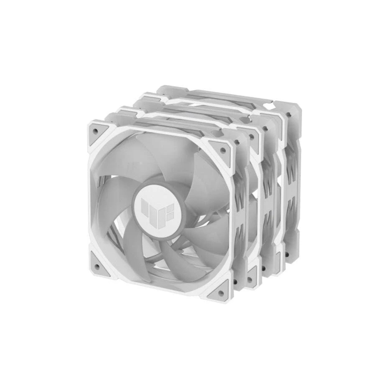 ASUS TUF Gaming TR120 ARGB Reverse Fan White – 120mm 3-in-1 Pack, Addressable RGB, High-Performance Cooling
