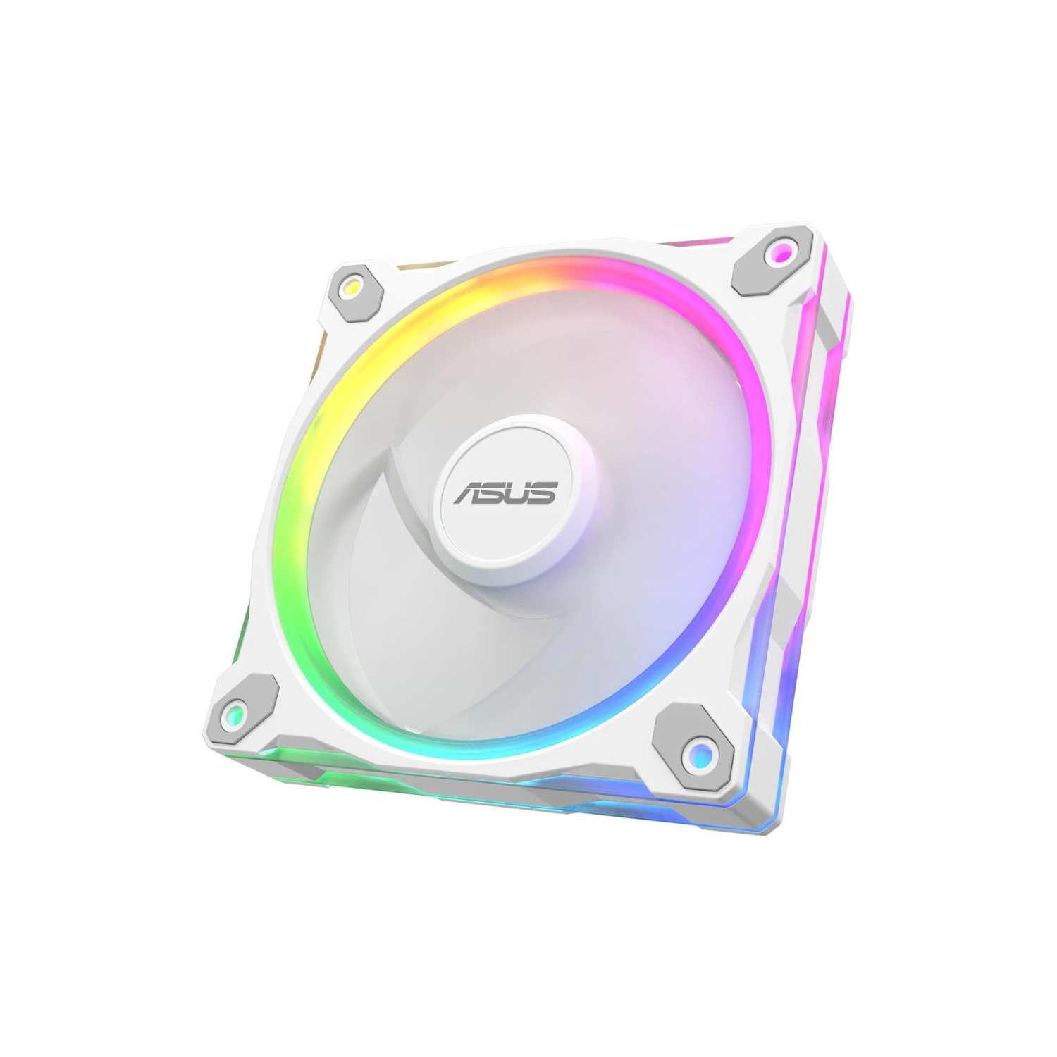 ASUS Prime MR120 ARGB Reverse Fan White – 120mm 3-in-1 Pack, High-Performance Cooling, Addressable RGB
