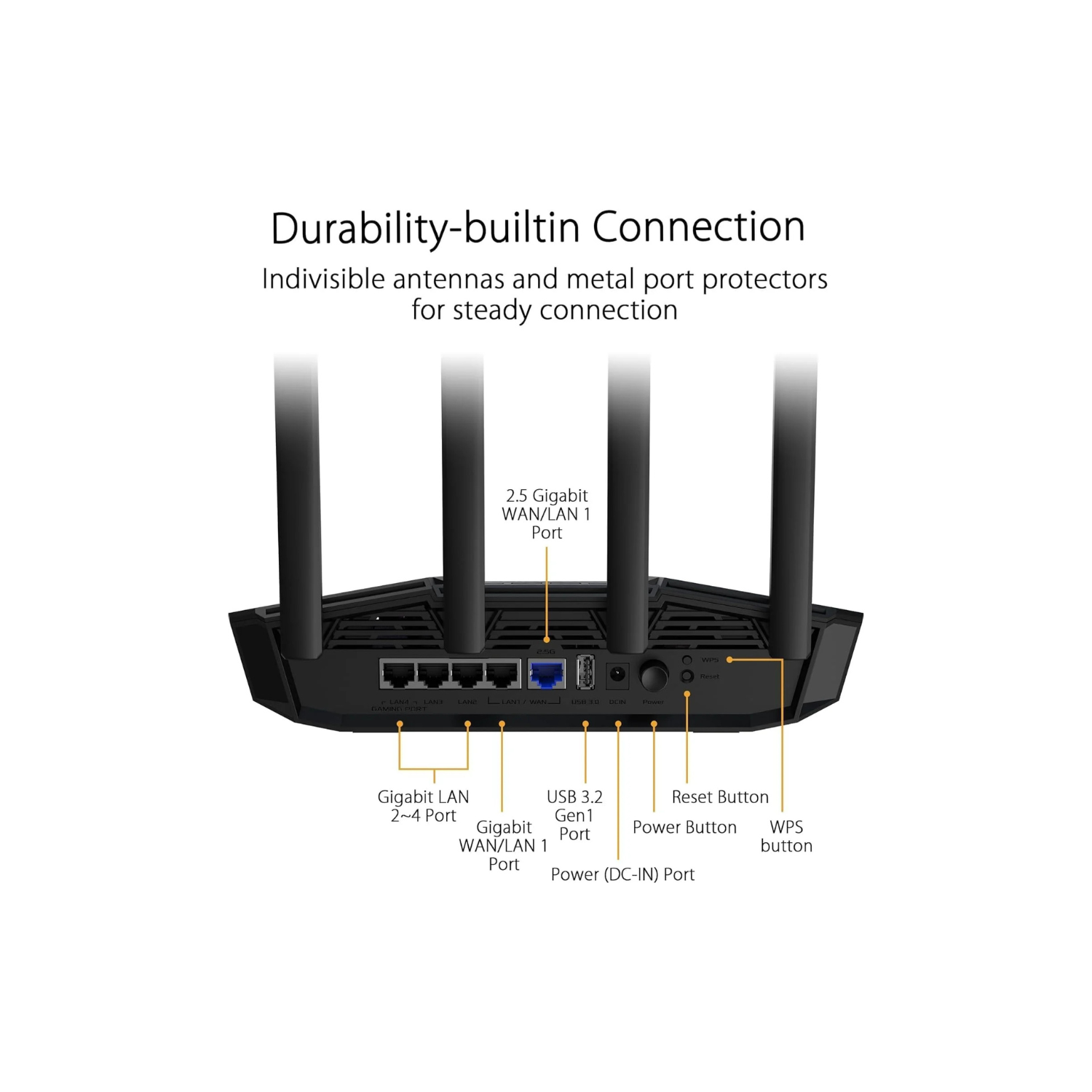ASUS TUF-BE3600 WiFi 7 Dual-Band Router – 3,600 Mbps, OFDMA & MU-MIMO, AiMesh Compatible