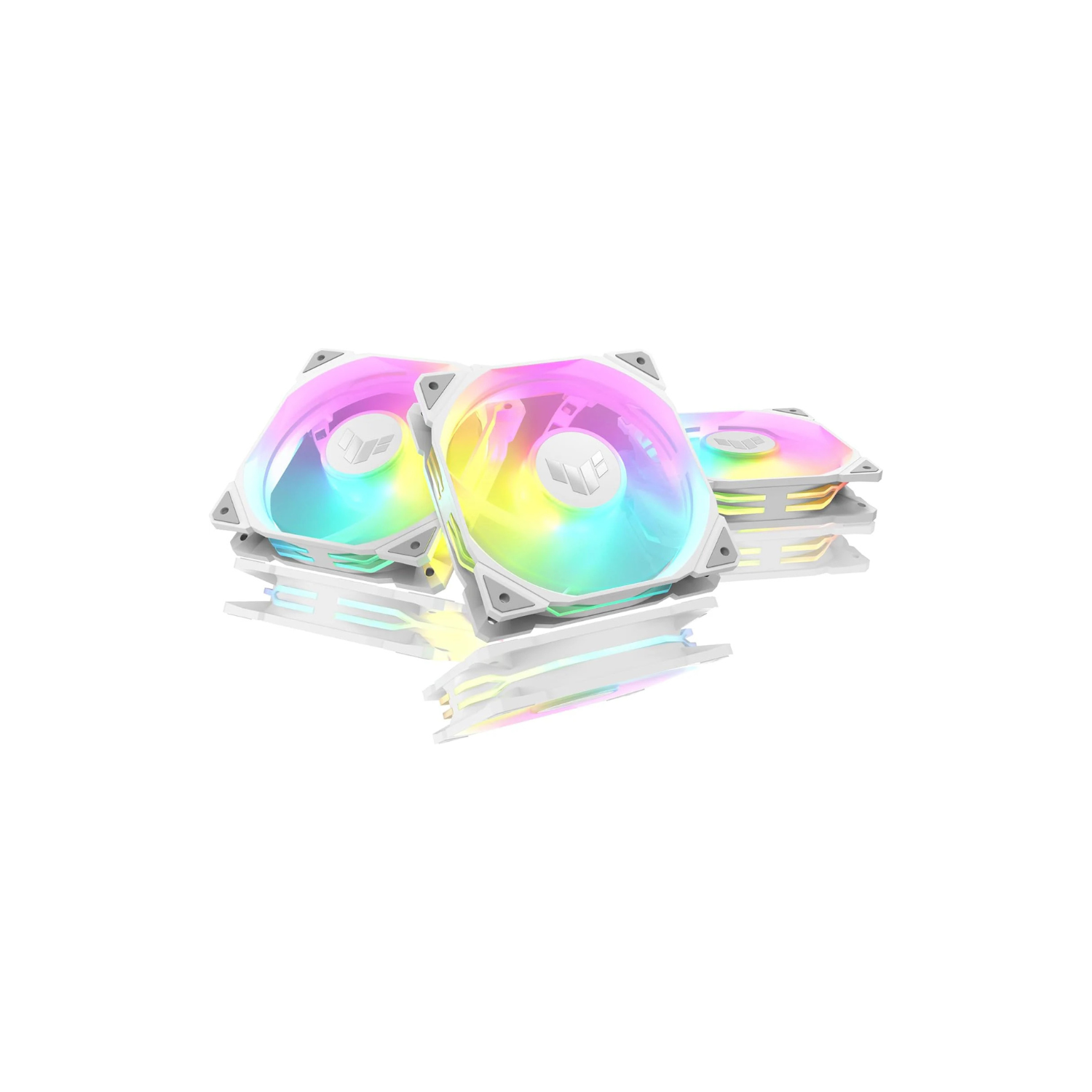 ASUS TUF Gaming TR120 ARGB Standard Blade Fan Triple Pack (White Edition)