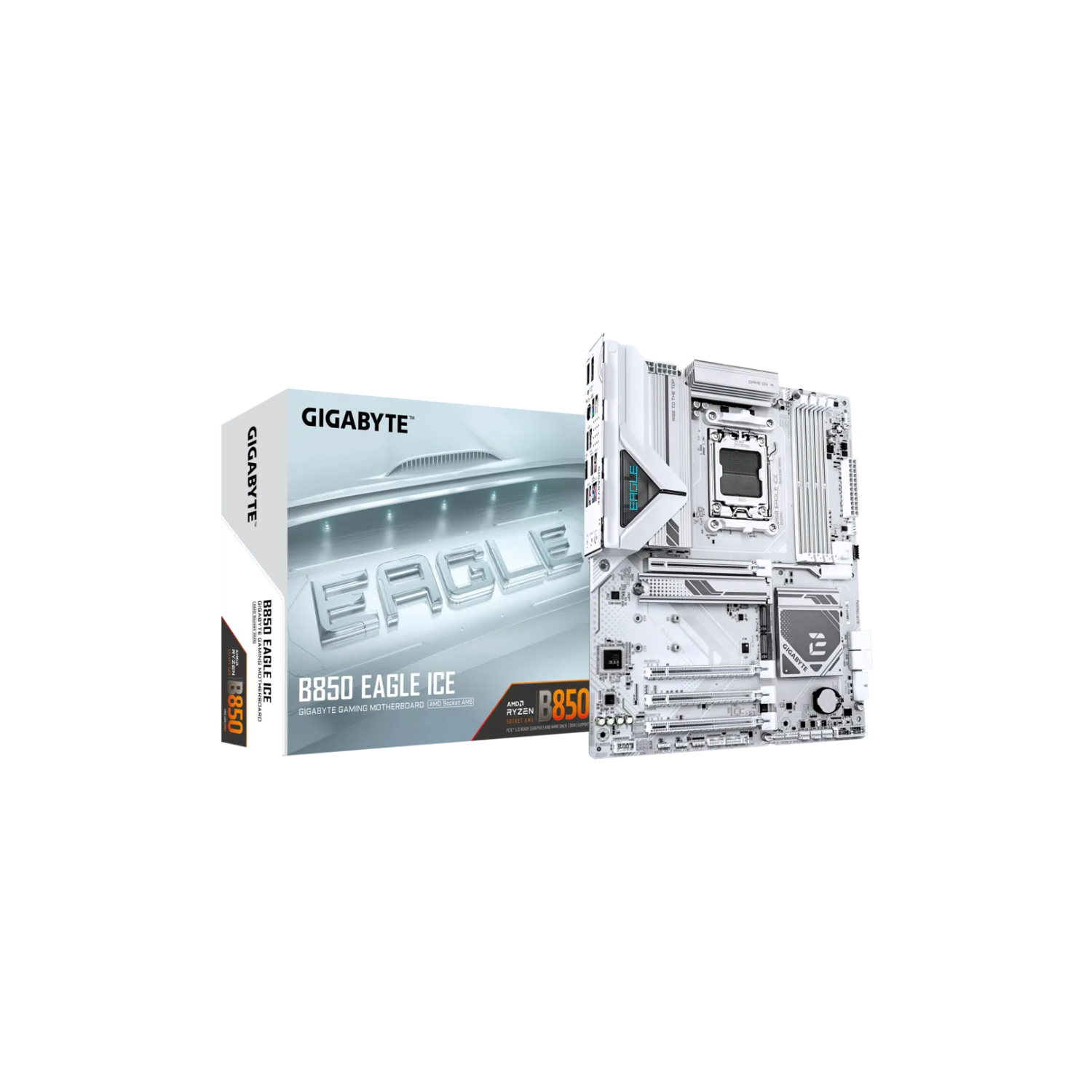 GIGABYTE M/B B850 EAGLE ICE | B850 Gaming Motherboard with High Speed Connectivity & High Bandwidth Memory Support