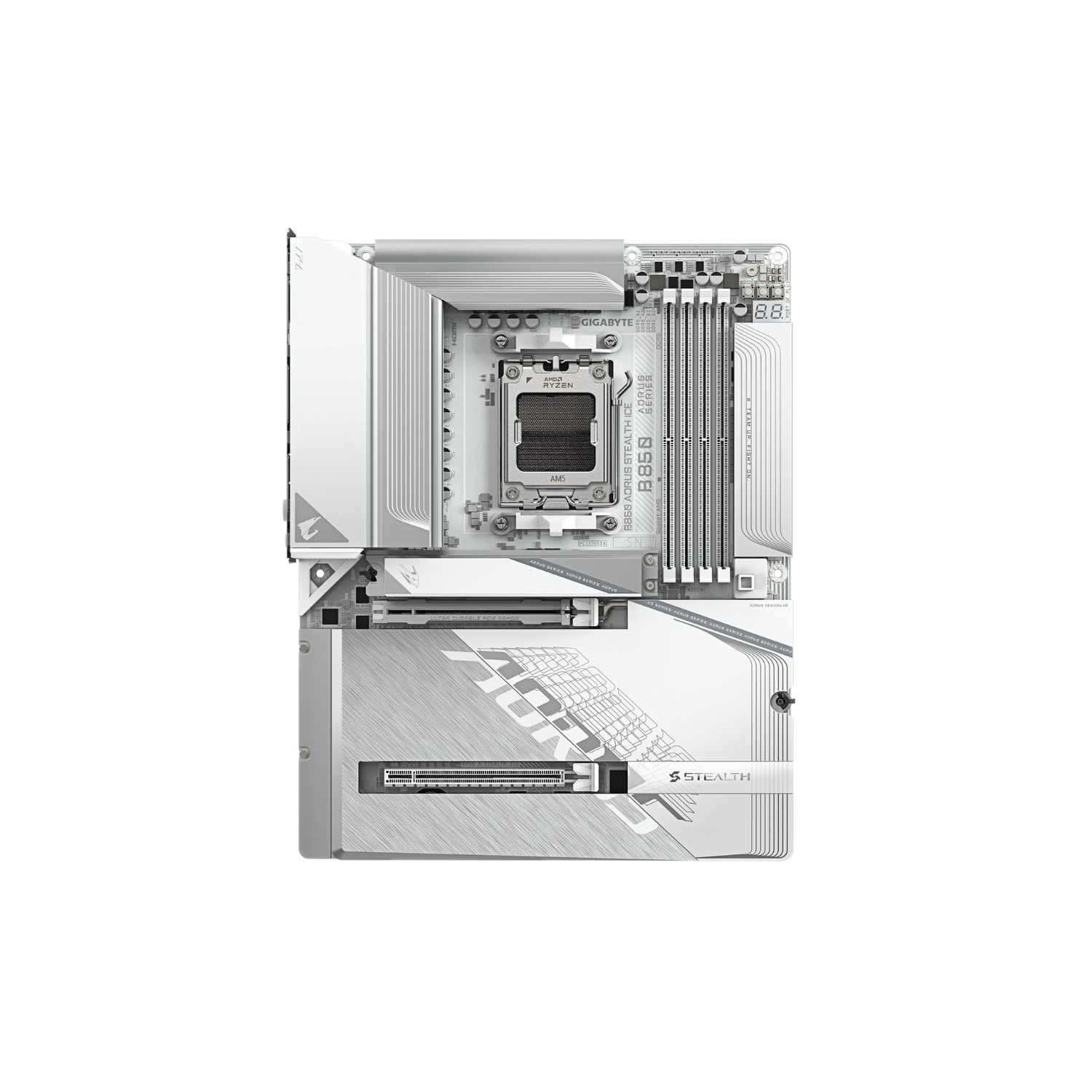GIGABYTE M/B B850 A STEALTH ICE | B850 Gaming Motherboard with High Speed Connectivity & High Bandwidth Memory Support